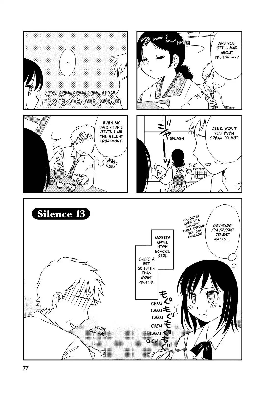 Morita-san wa Mukuchi Chapter 13 page 1 - Chapter 13