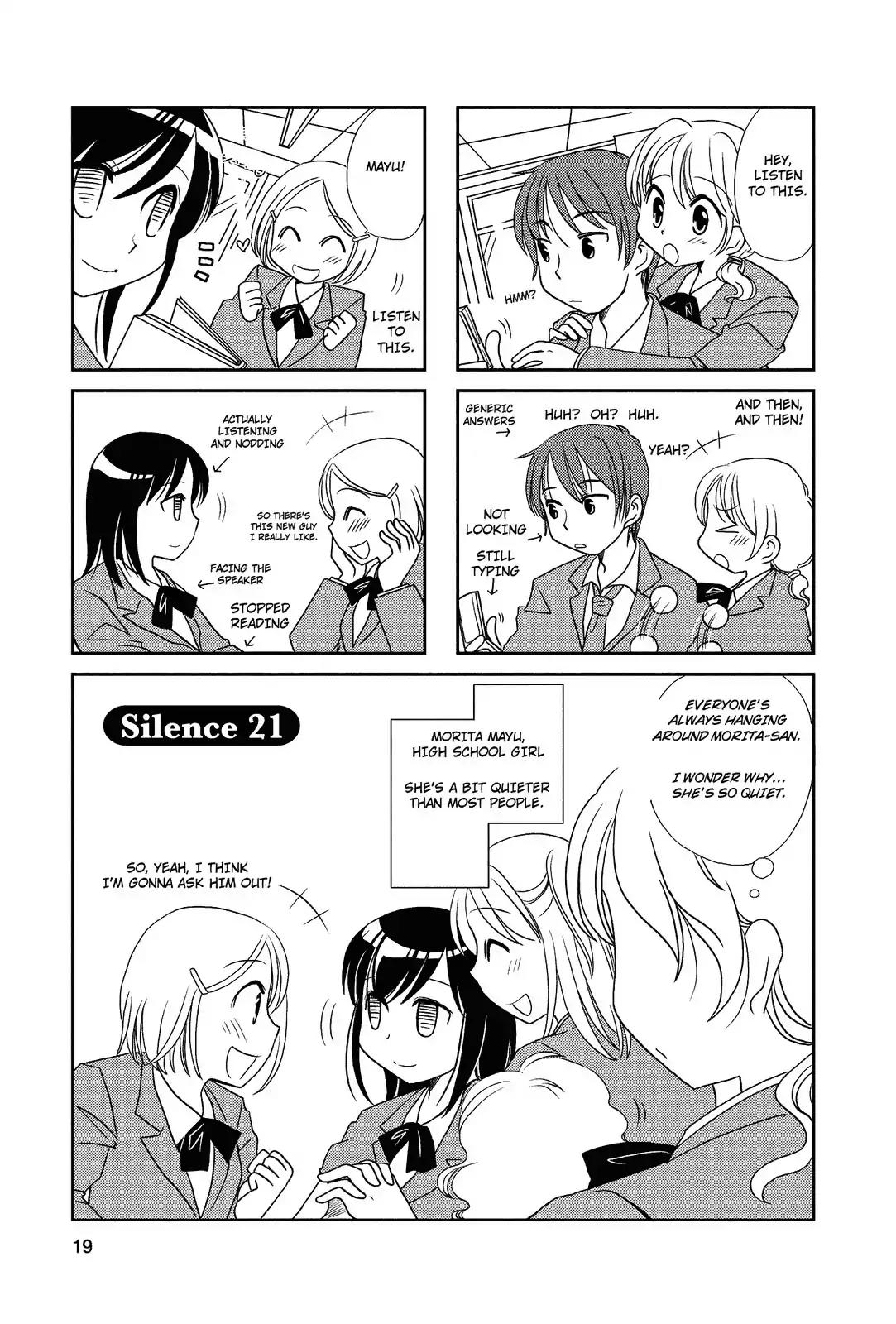 Morita-san wa Mukuchi Chapter 21 page 1 - Chapter 21