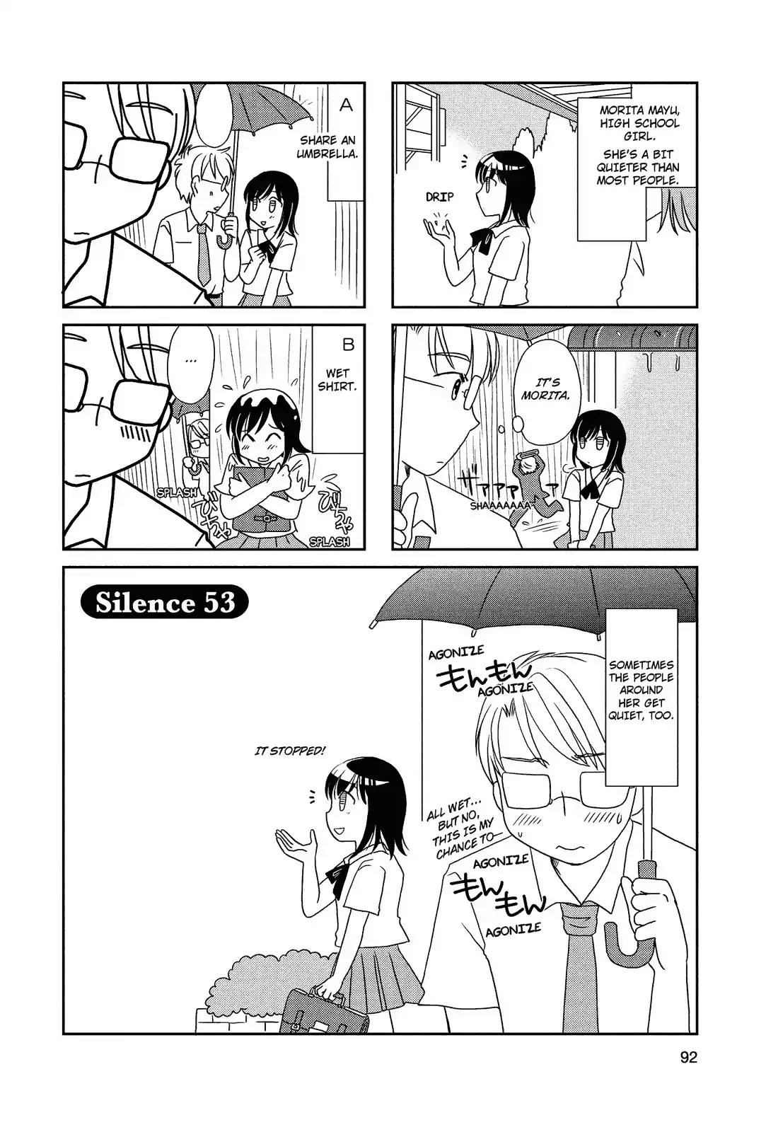 Morita-san wa Mukuchi Chapter 53 page 1 - Chapter 53