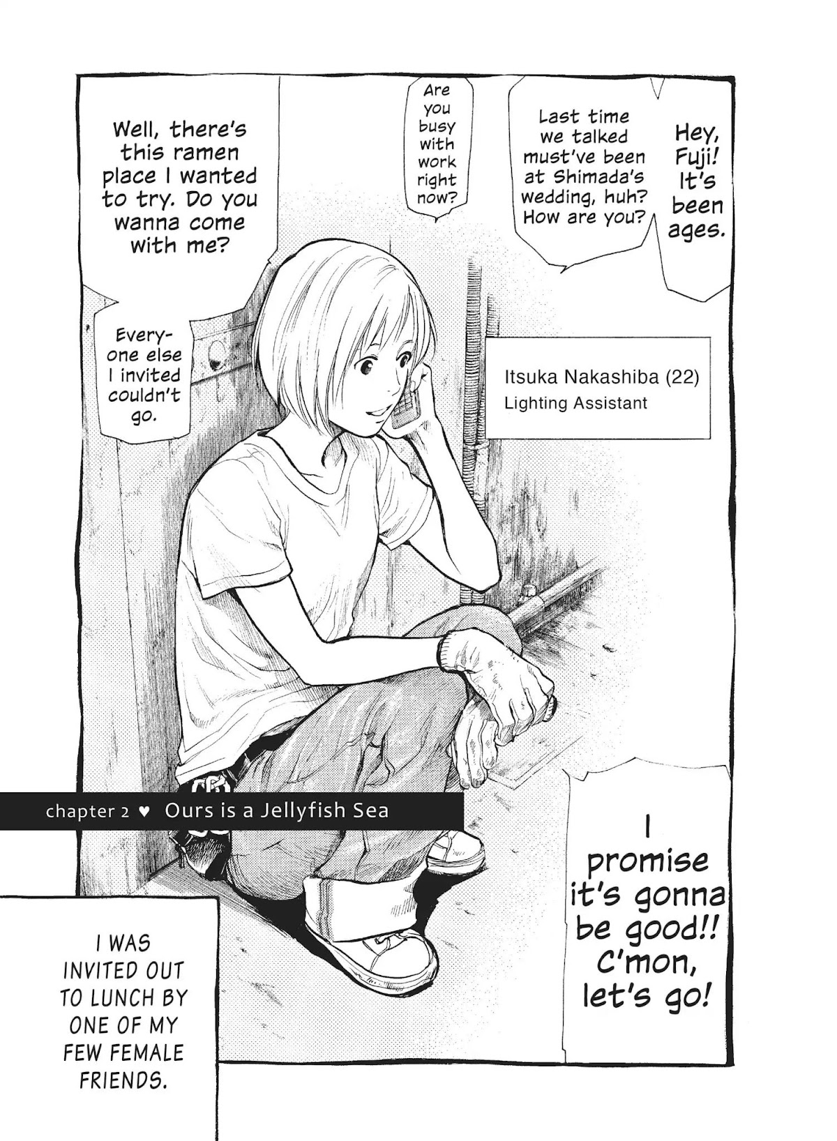 Moteki Chapter 2 page 1 - Chapter 2: Ours is a Jellyfish Sea