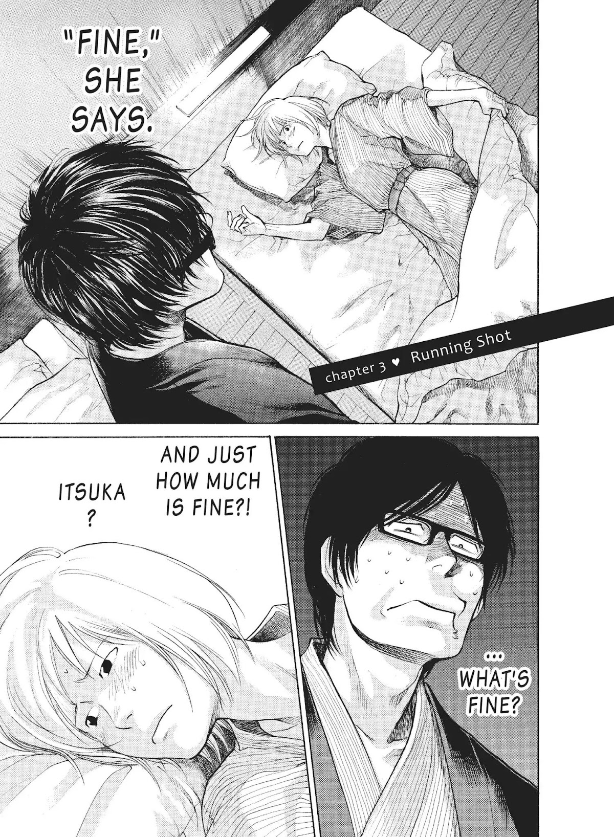 Moteki Chapter 3 page 1 - Chapter 3: Running Shot