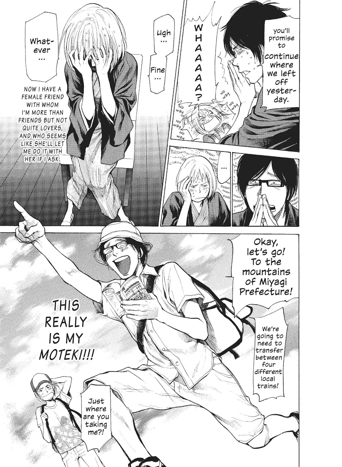 Moteki Chapter 3 page 13 - Chapter 3: Running Shot