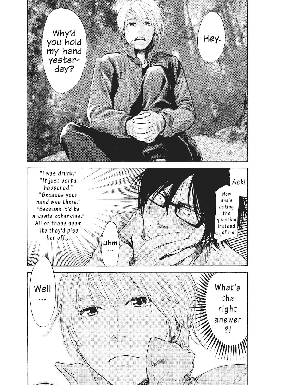 Moteki Chapter 8 page 21 - Chapter 8: Straighten Up and Be Brave