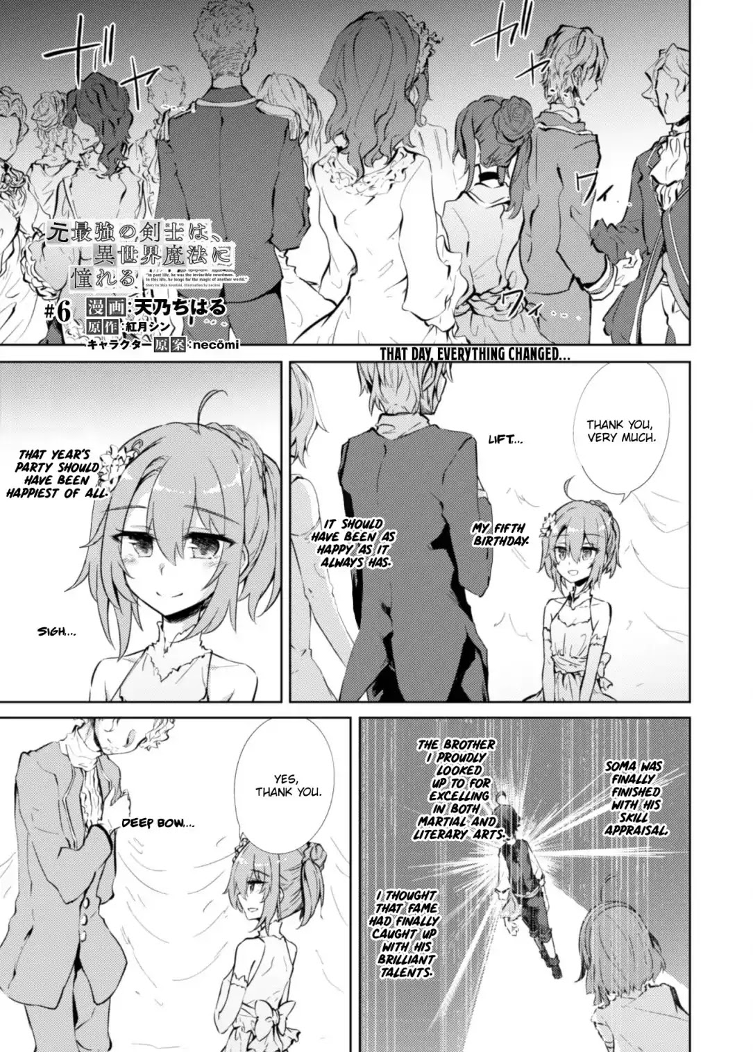 Moto Saikyou no Kenshi wa, Isekai Mahou ni Akogareru Chapter 6 page 1 - Chapter 6