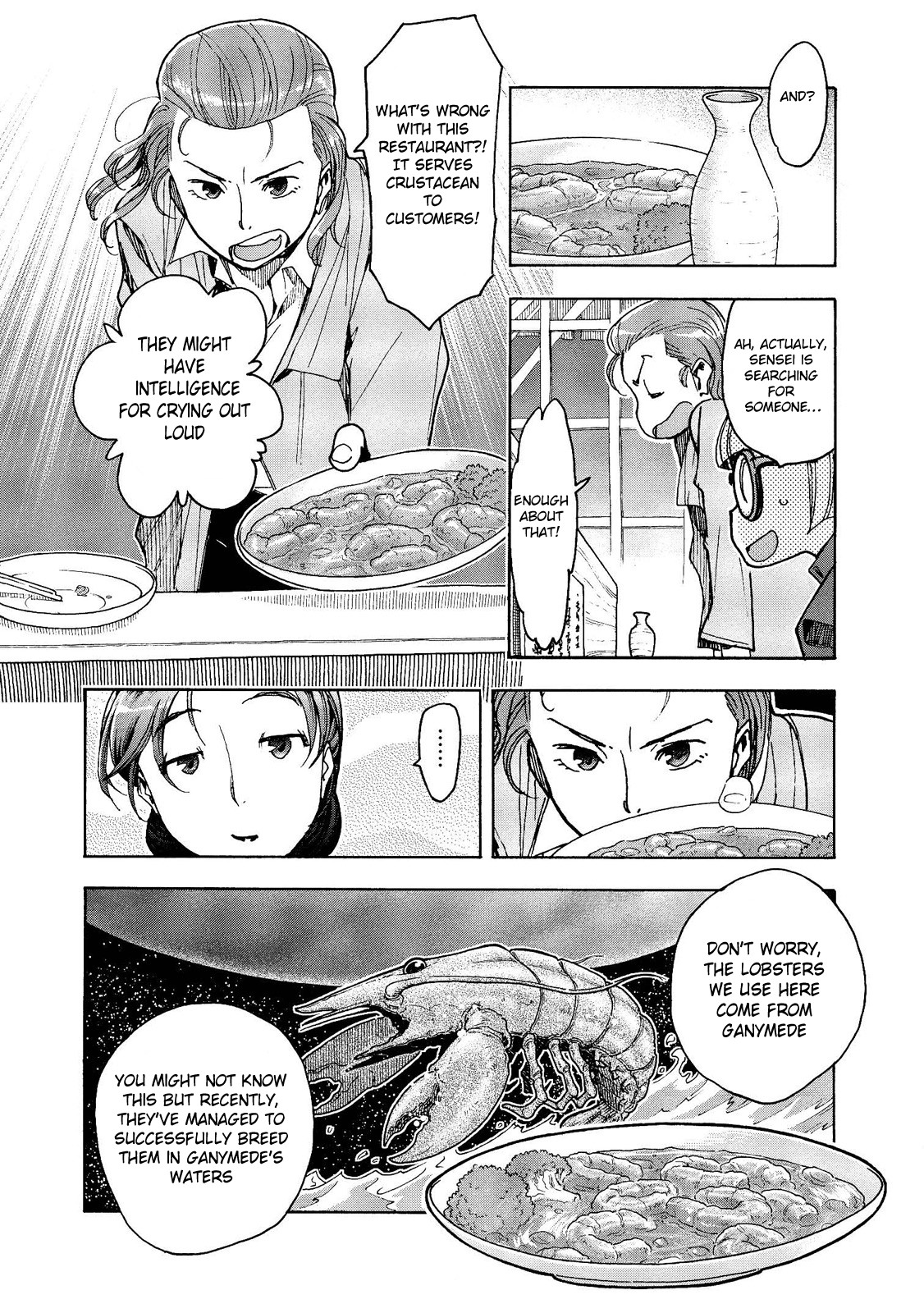 Motoka's Cafeteria Chapter 13 page 5 - Chapter 13: Ganymede's Lobster