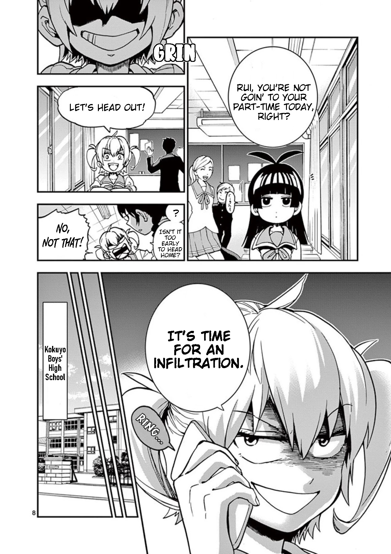 Moukin-chan Chapter 18 page 8 - Chapter 18: 18th Feather: Infiltration Part 1