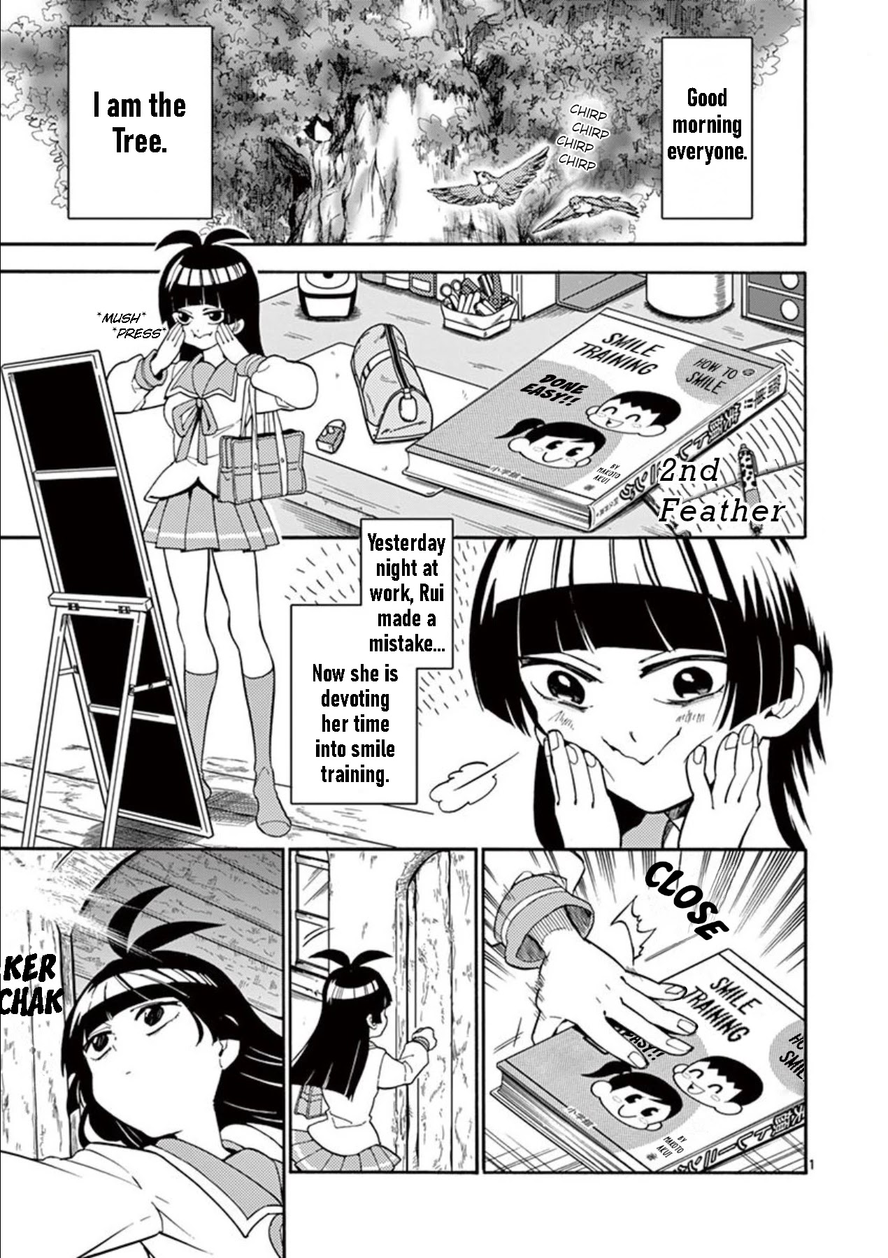 Moukin-chan Chapter 2 page 1 - Chapter 2: 2nd Feather: Smile