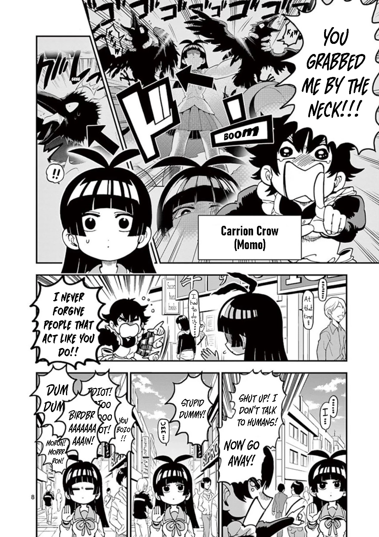 Moukin-chan Chapter 21 page 8 - Chapter 21: 21st Feather: Momo the Crow