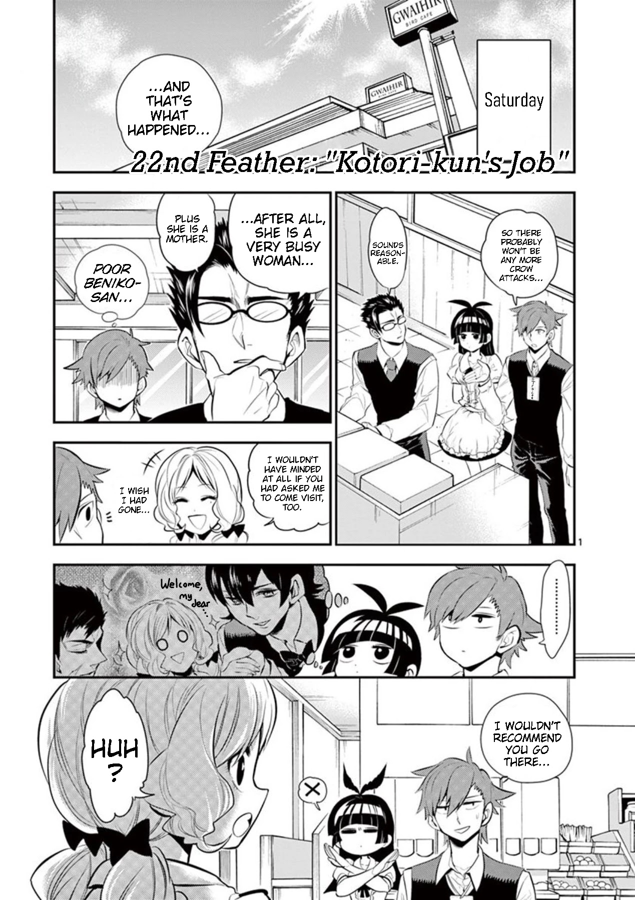 Moukin-chan Chapter 22 page 1 - Chapter 22: 22nd Feather: Kotori-kun's Job