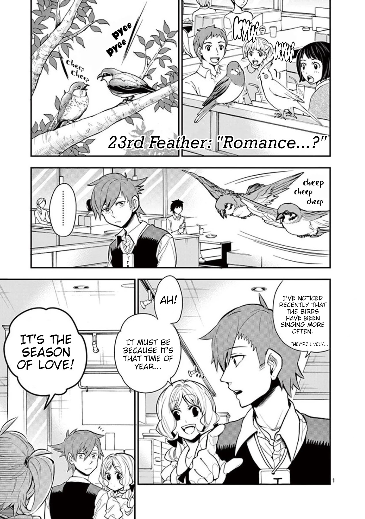 Moukin-chan Chapter 23 page 1 - Chapter 23: 23rd Feather: Romance...?