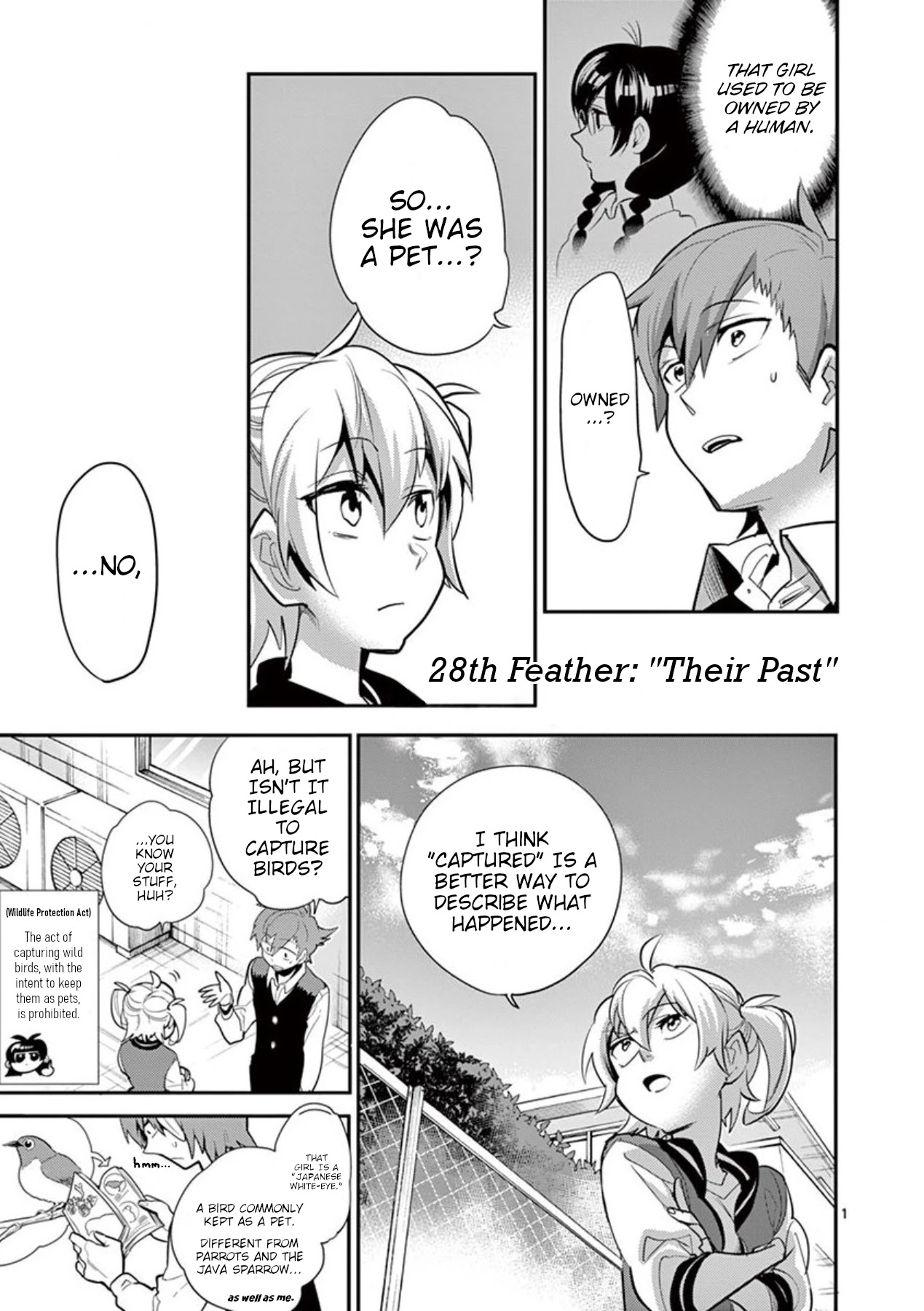 Moukin-chan Chapter 28 page 1 - Chapter 28: 28th Feather: Their Past