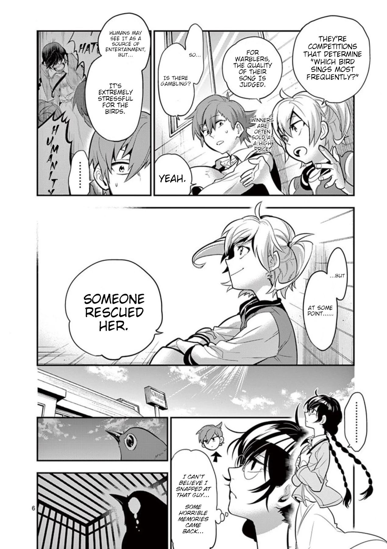 Moukin-chan Chapter 28 page 6 - Chapter 28: 28th Feather: Their Past