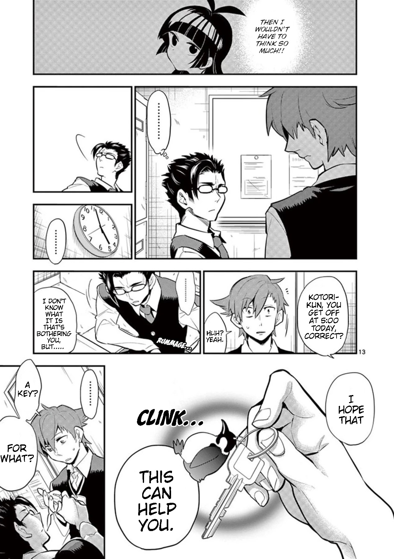 Moukin-chan Chapter 29 page 13 - Chapter 29: 29th Feather: Manager and Kotori-kun