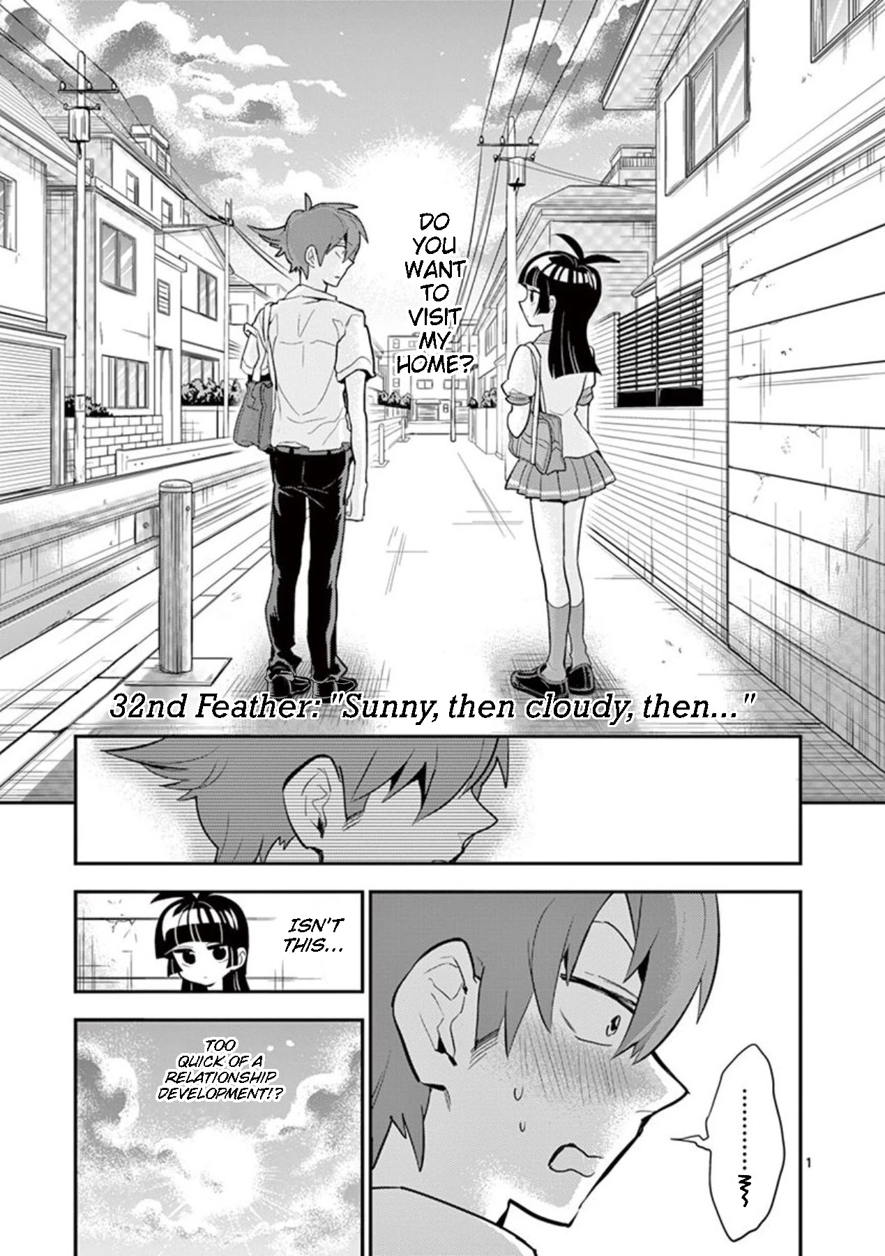 Moukin-chan Chapter 32 page 1 - Chapter 32: 32nd Feather: Sunny, then cloudy, then...