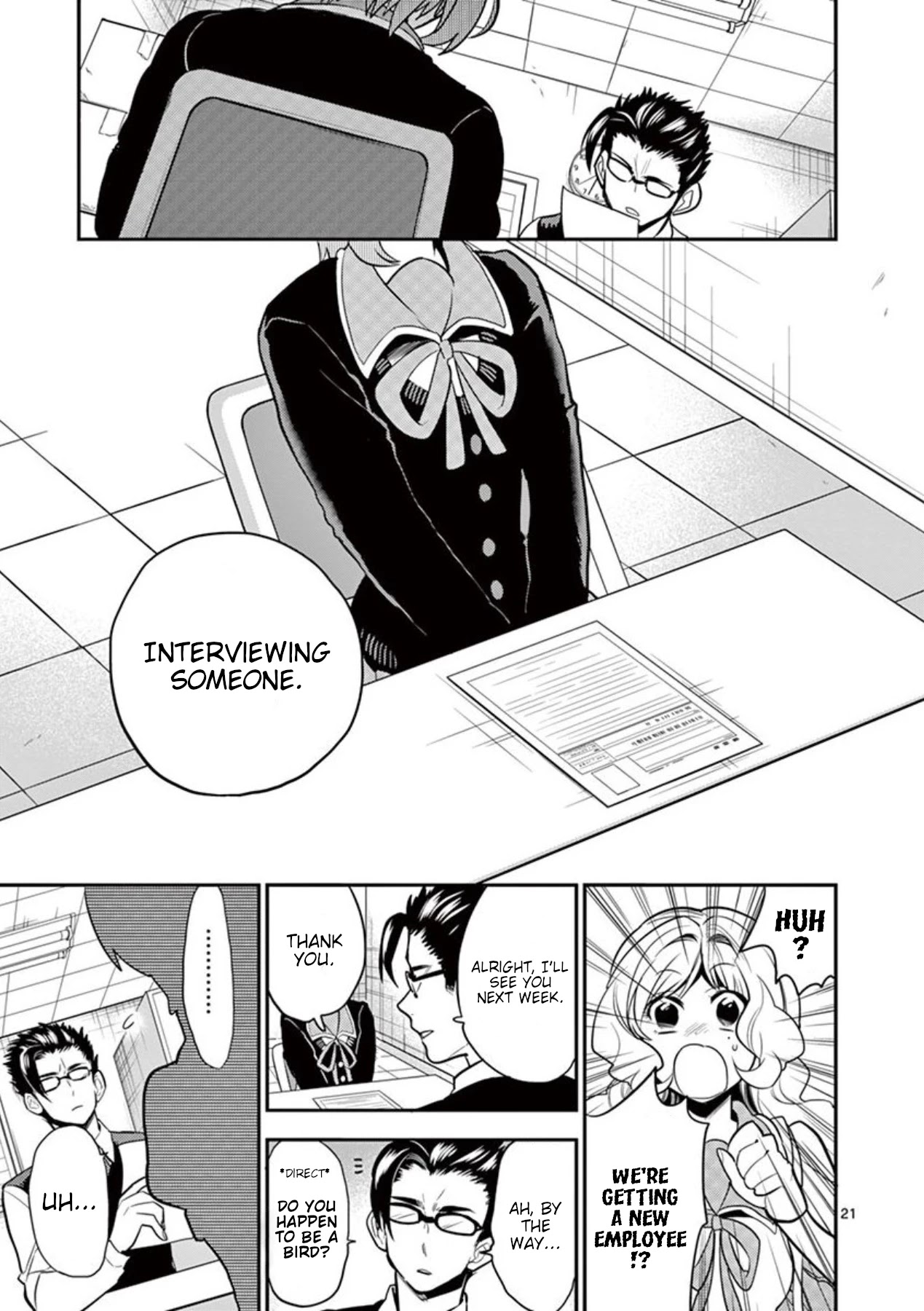 Moukin-chan Chapter 36 page 21 - Chapter 36: 36th Feather: New Face