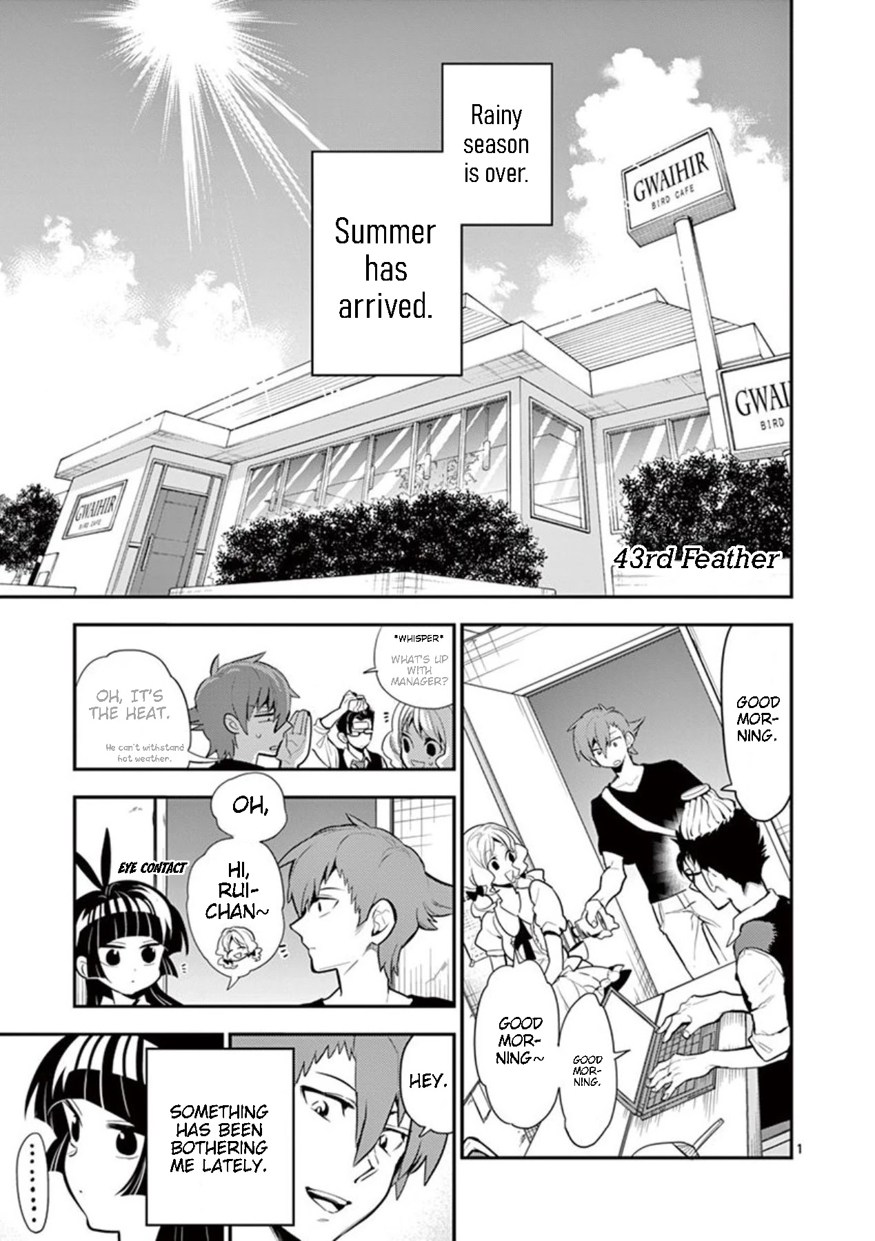 Moukin-chan Chapter 43 page 1 - Chapter 43: 43rd Feather: Change