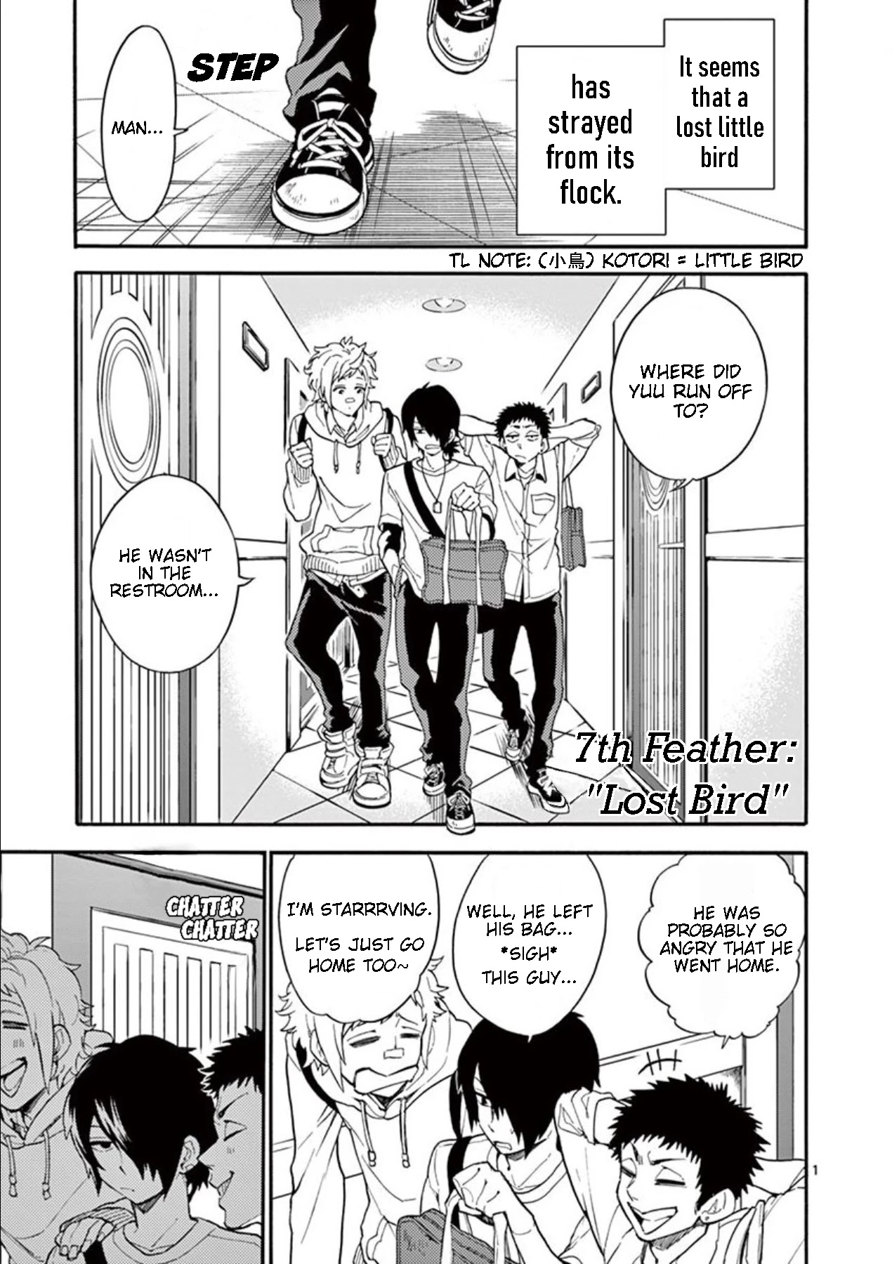 Moukin-chan Chapter 7 page 1 - Chapter 7: 7th Feather: Lost Bird
