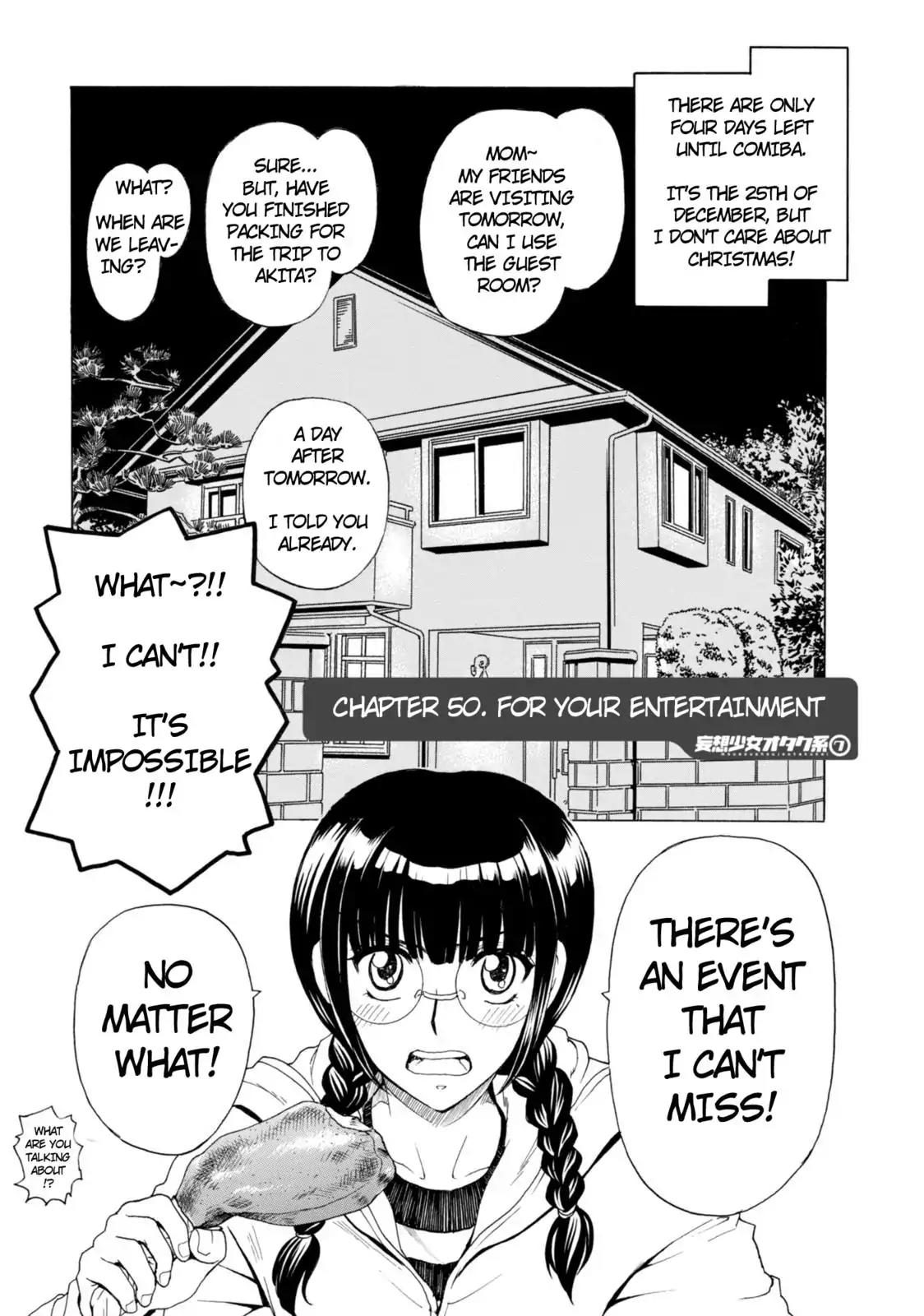 Mousou Shoujo Otakukei Chapter 50 page 1 - Chapter 50: For Your Entertainment