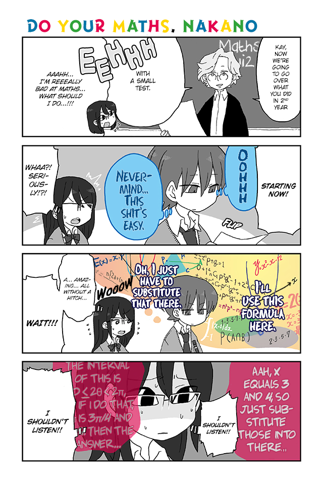 Mousou Telepathy Chapter 17 page 1 - Chapter 17: Do Your Maths, Nakano-San