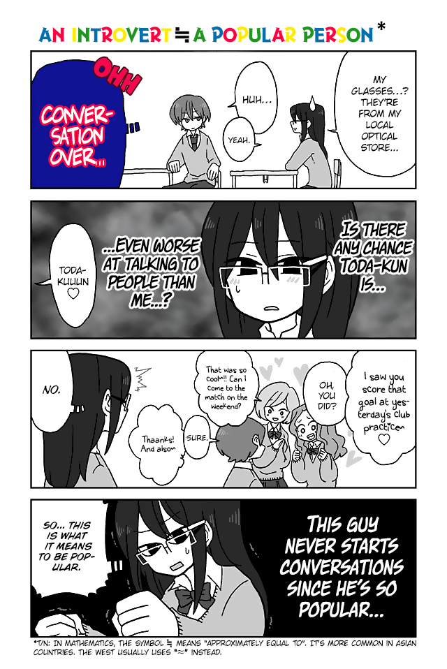 Mousou Telepathy Chapter 34 page 1 - Chapter 34: An Introvert ≈ A Popular Person