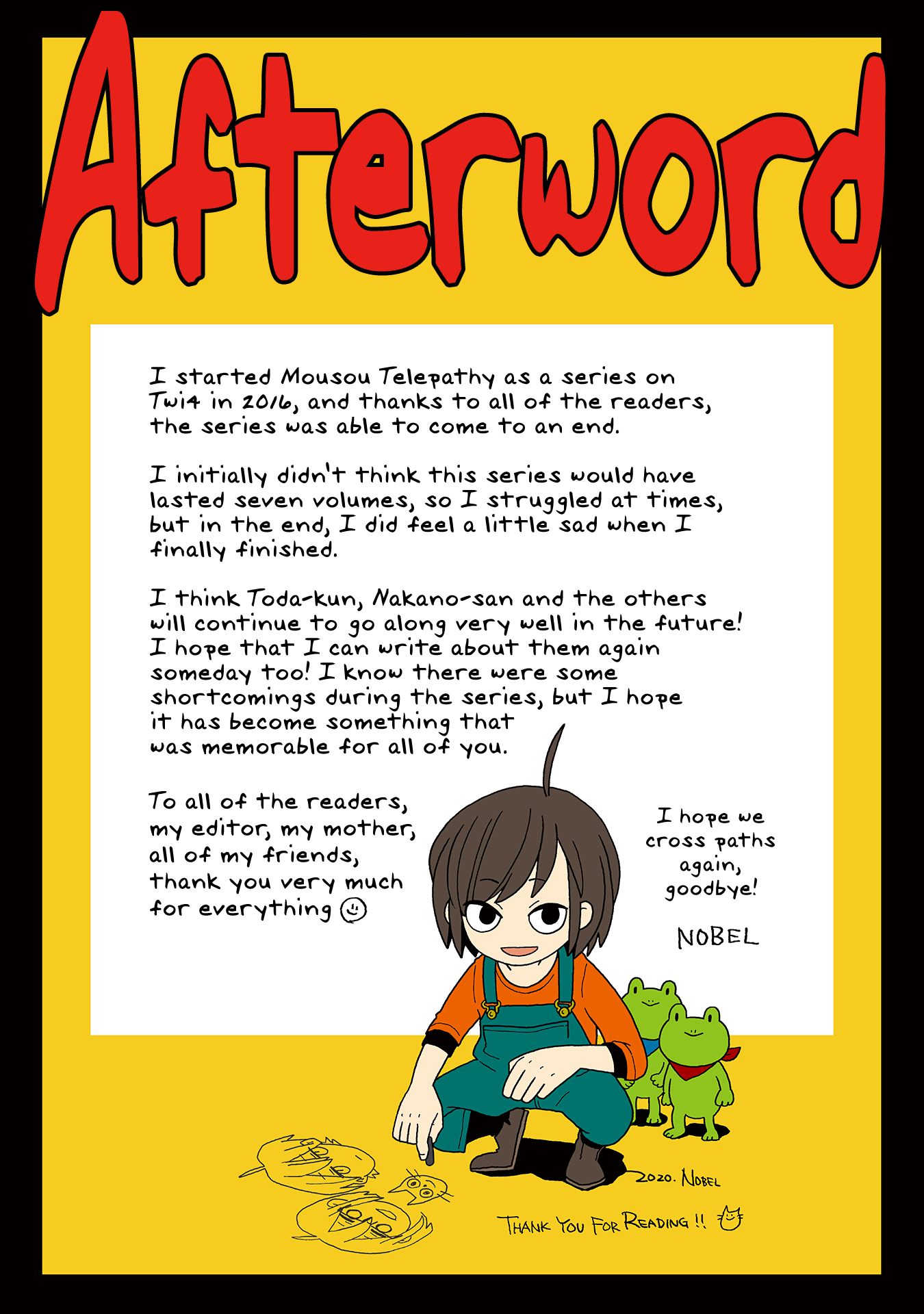 Mousou Telepathy Chapter 717.5 page 20 - Chapter 717.5: Volume 7: Extras [END]