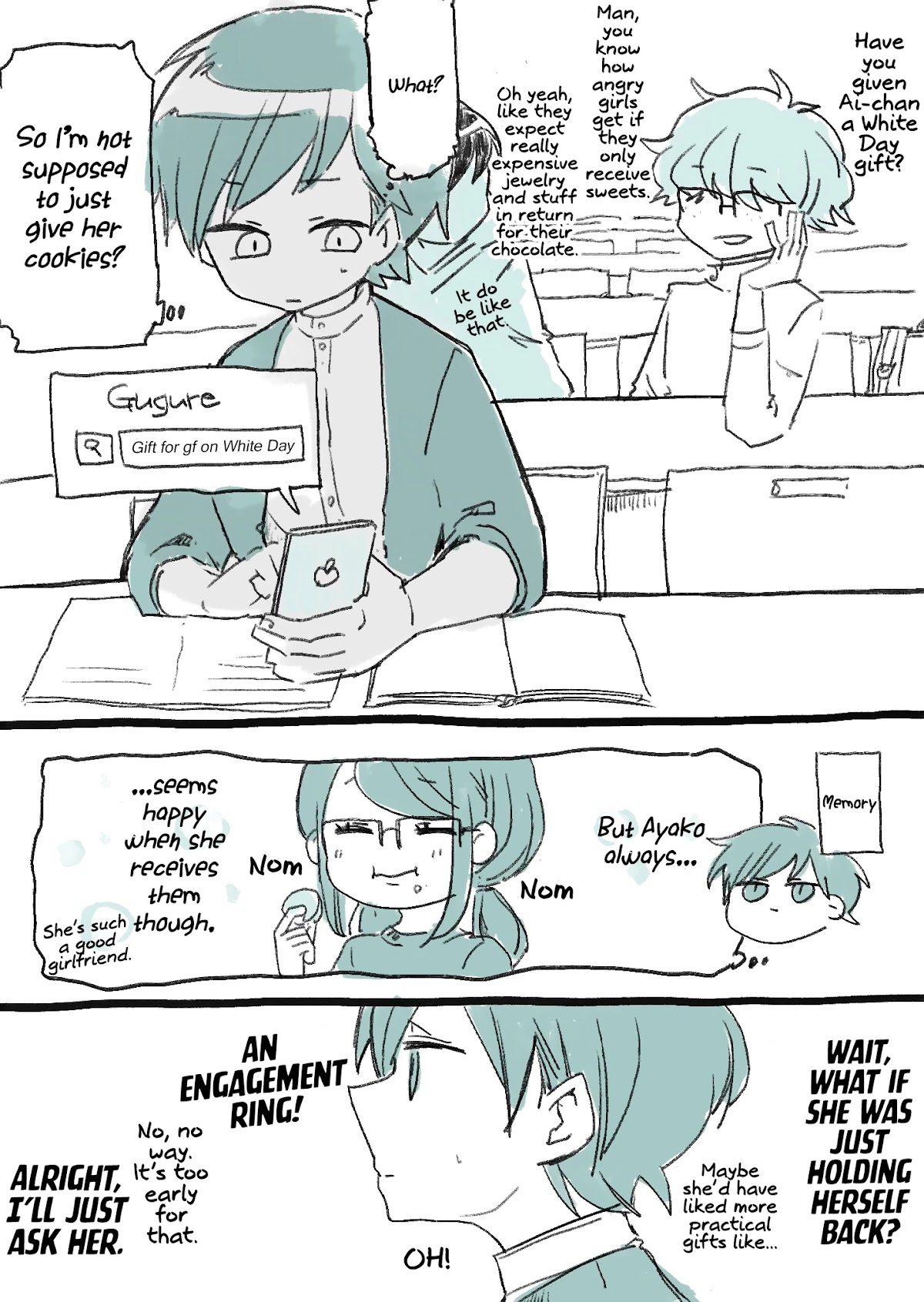 Mousou Telepathy Chapter 717.7 page 1 - Chapter 717.7: White Day Special