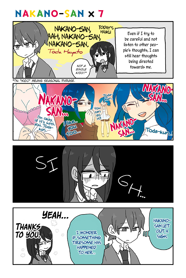 Mousou Telepathy Chapter 8 page 1 - Chapter 8: Nakano-san x 7