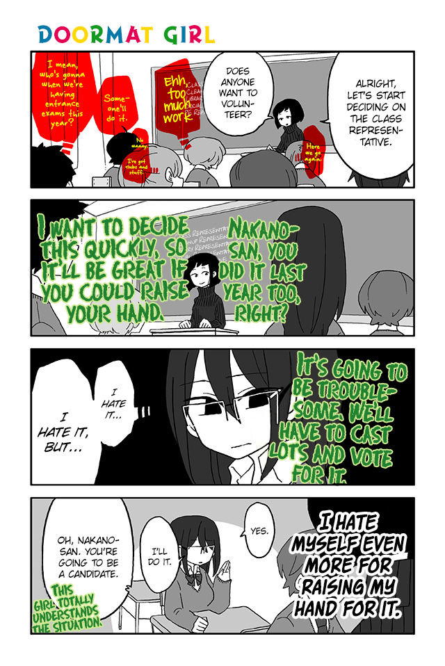 Mousou Telepathy Chapter 9 page 1 - Chapter 9: Doormat Girl