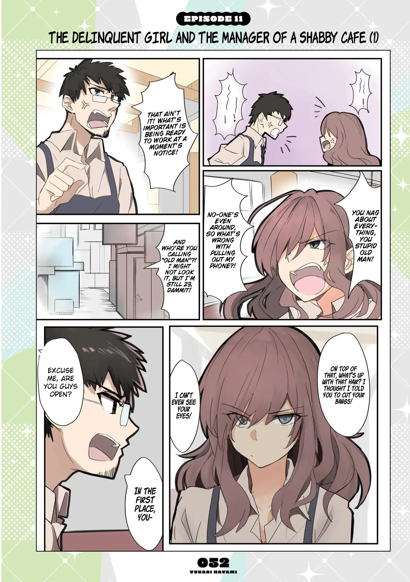 Mousou Timeline Chapter 4.1 page 1 - Chapter 4.1 - 4.2: The Delinquent Girl and the Manager of a Shabby Cafe (1)