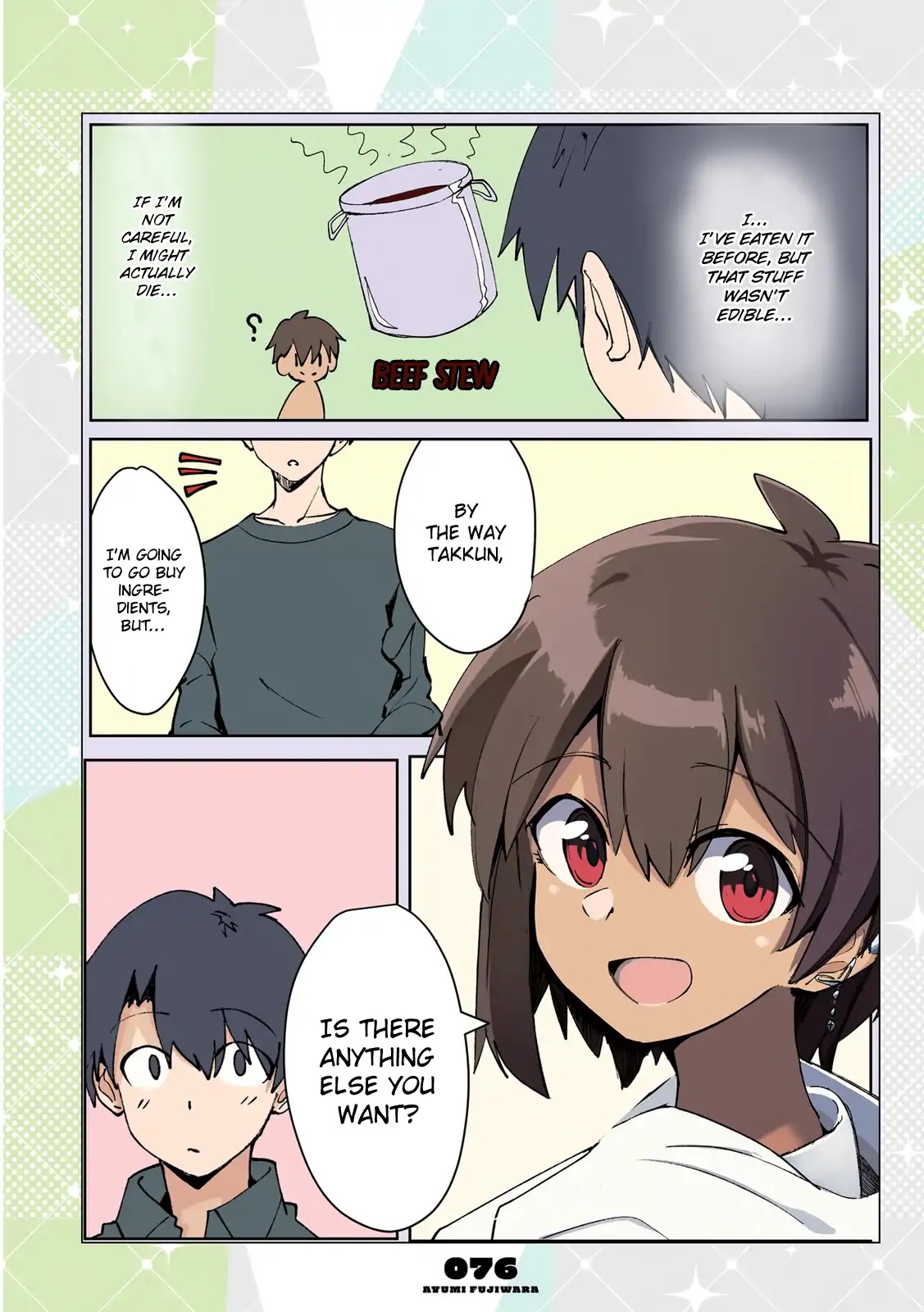 Mousou Timeline Chapter 6.1 page 8 - Chapter 6.1 - 6.3: A Caring Tanned Girl and a Quiet Guy