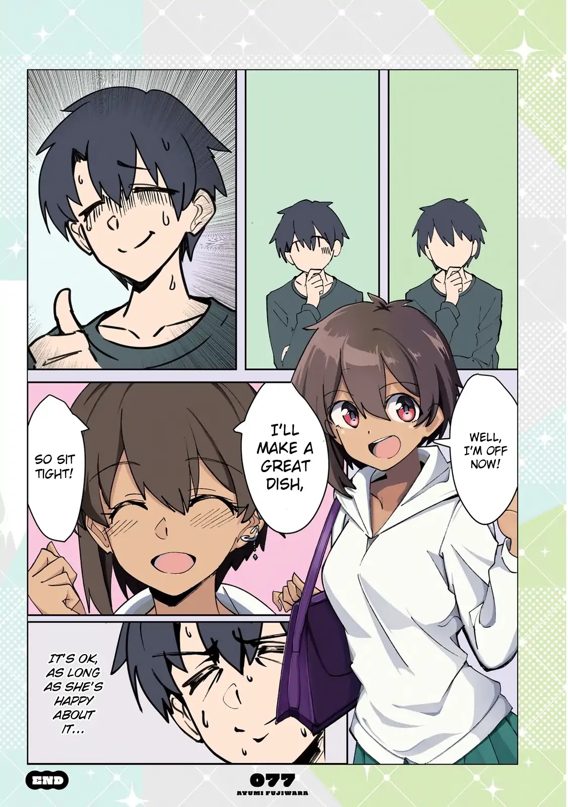 Mousou Timeline Chapter 6.1 page 9 - Chapter 6.1 - 6.3: A Caring Tanned Girl and a Quiet Guy