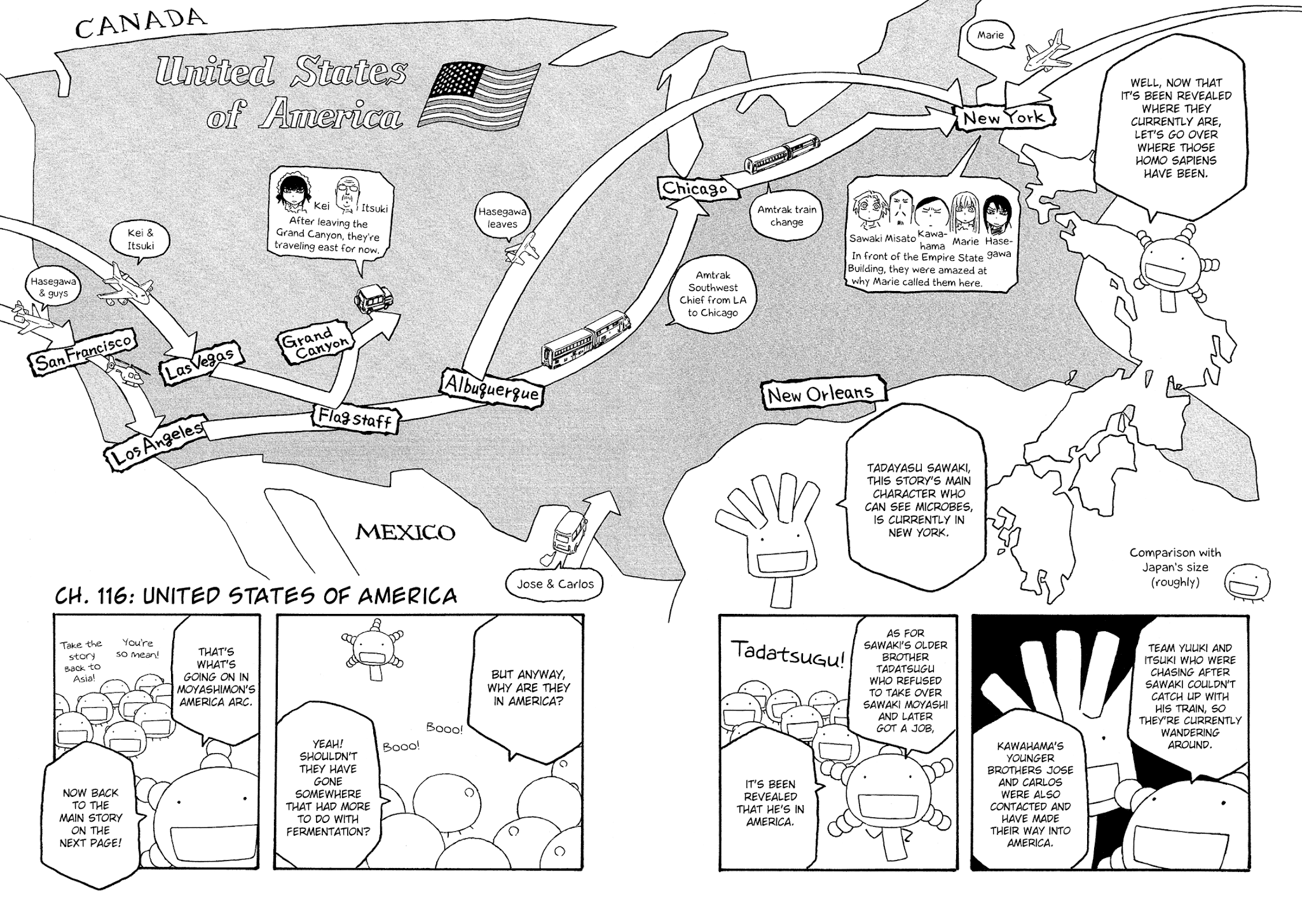 Moyashimon Chapter 116 page 3 - Chapter 116: United States of America