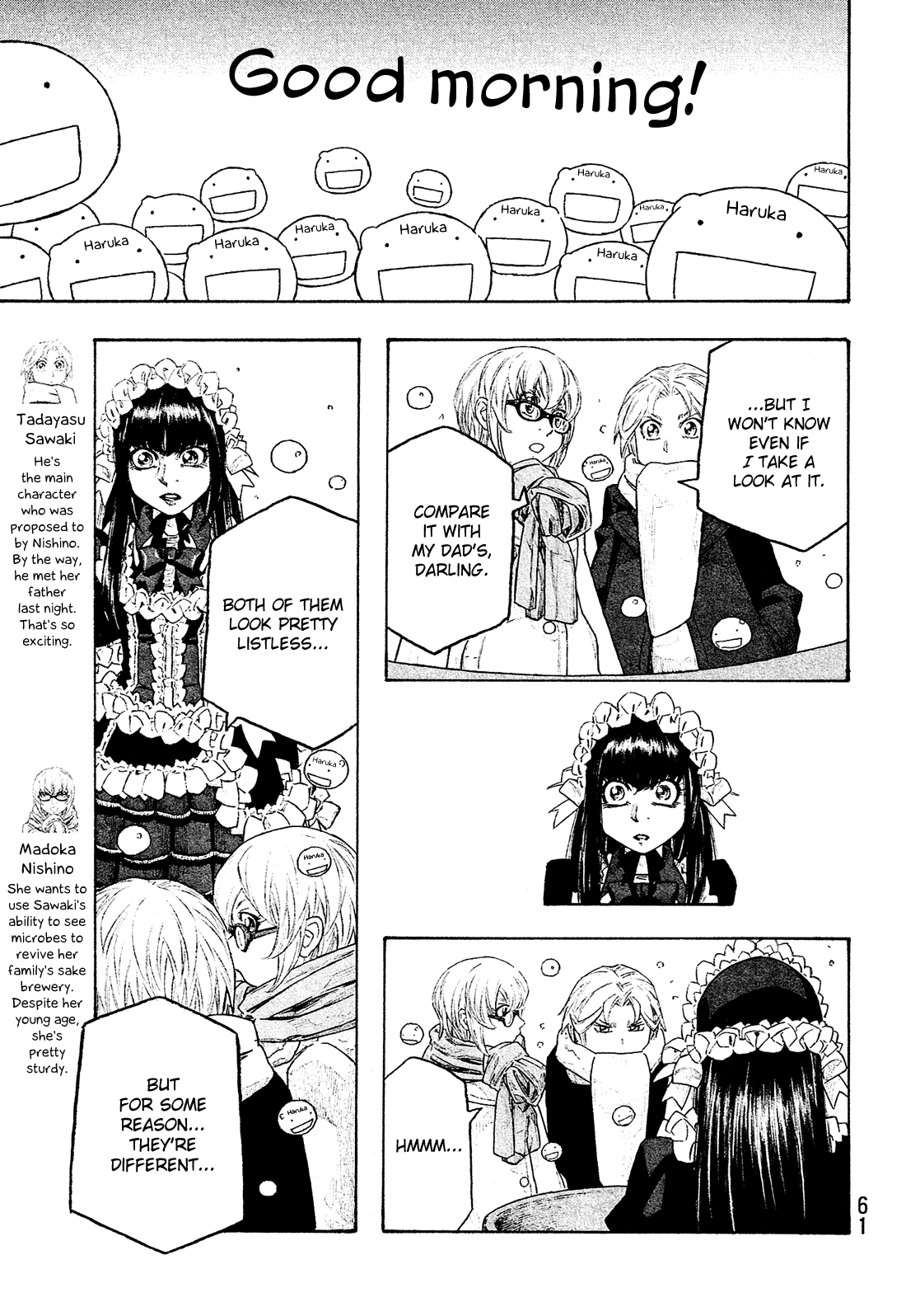 Moyashimon Chapter 140 page 4 - Chapter 140: Wife (tentative) vs. Girlfriend (guy)