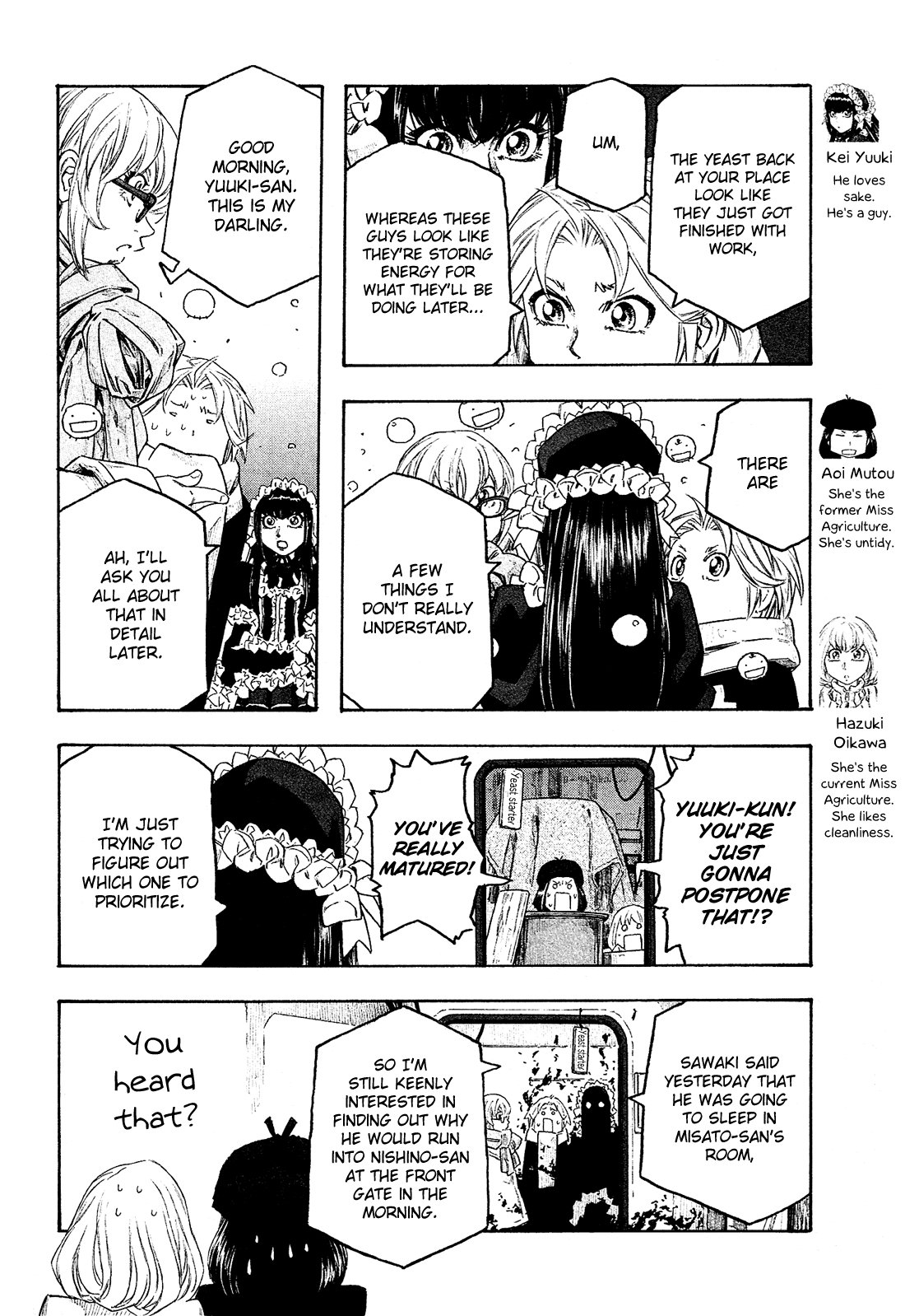 Moyashimon Chapter 140 page 5 - Chapter 140: Wife (tentative) vs. Girlfriend (guy)