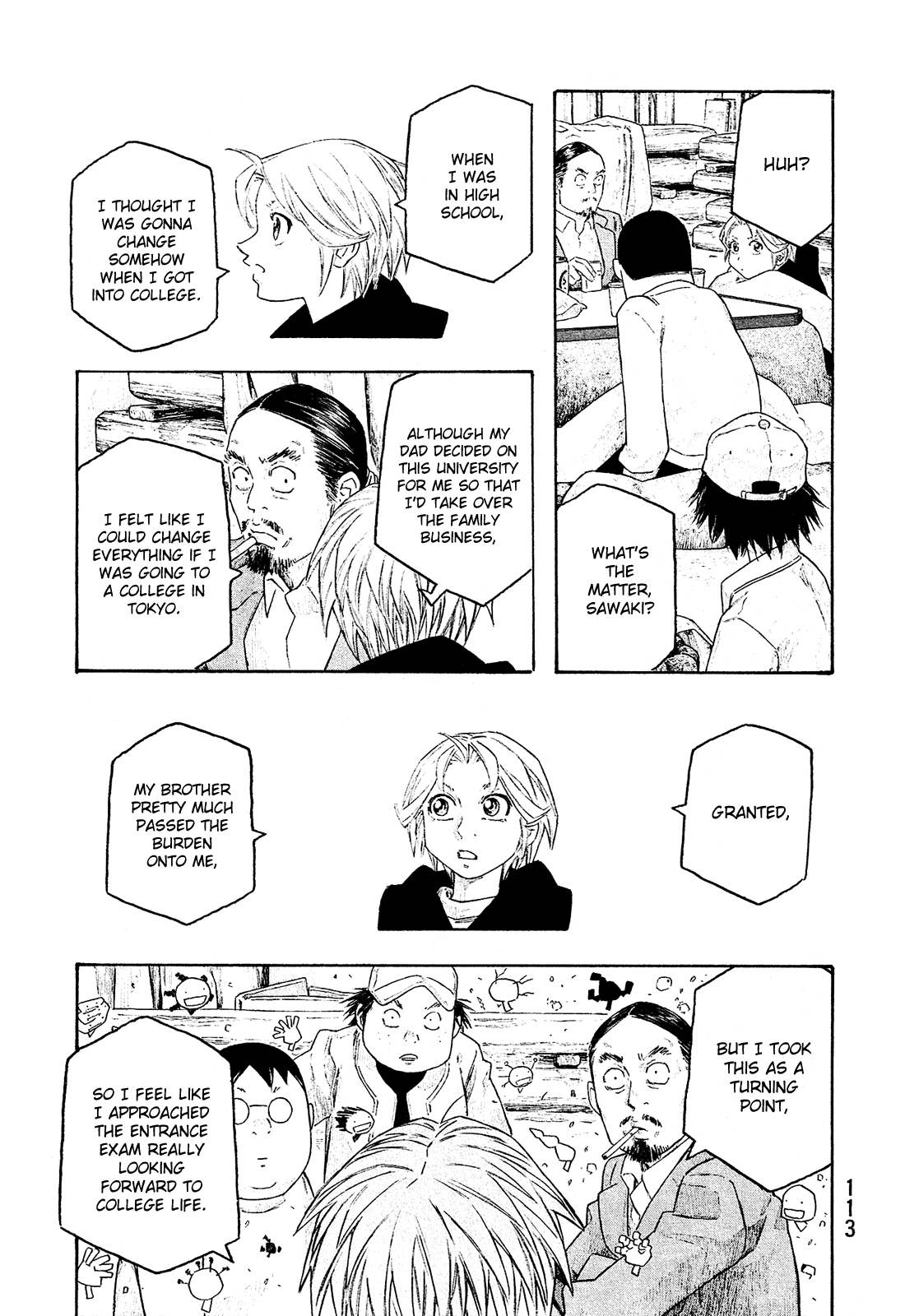 Moyashimon Chapter 144 page 8 - Chapter 144: Lost in Thought About Madoka Nishino.