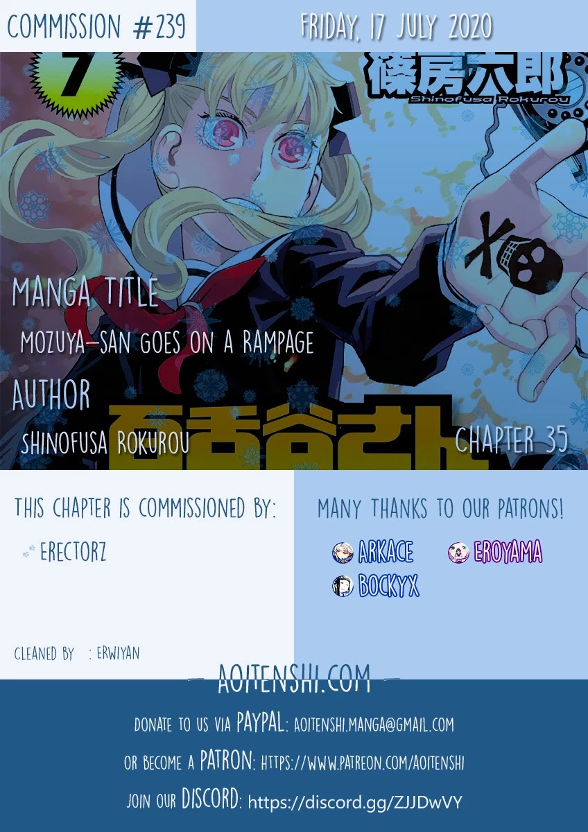 Mozuya-san Gyakujousuru Chapter 35 page 1 - Chapter 35: Vengeance is Mine