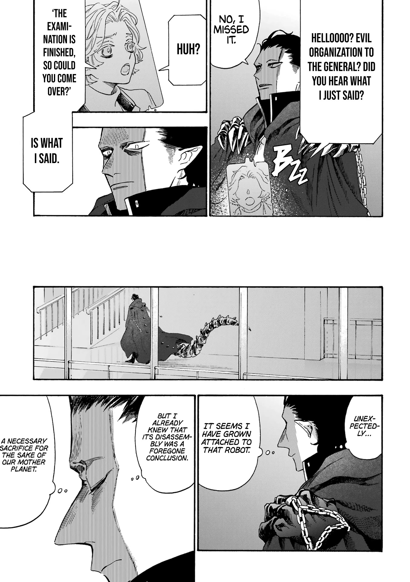 Mr. Villain's Day Off Chapter 49 page 12 - Chapter 49: The Evil Organization and the Cat Robot