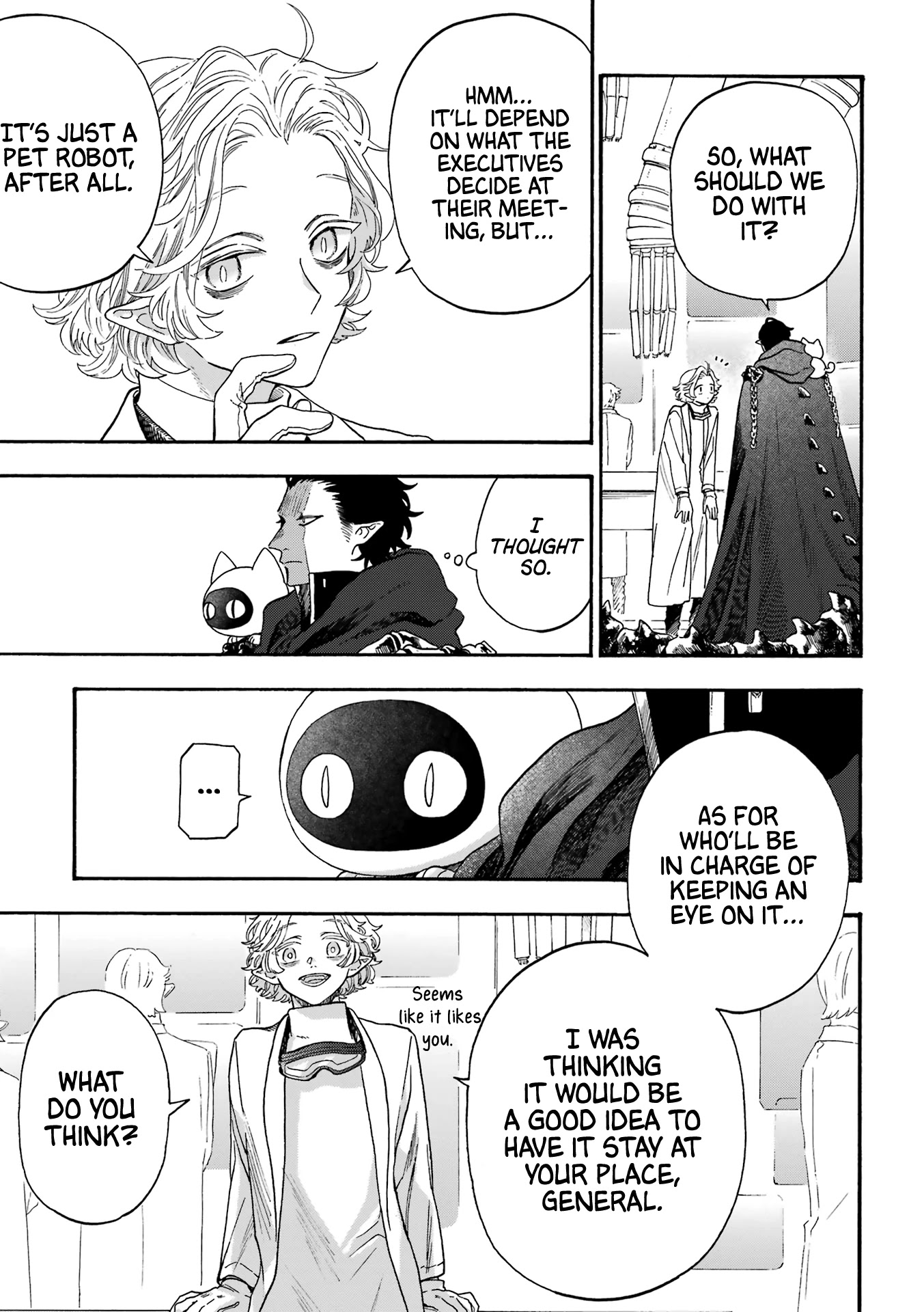 Mr. Villain's Day Off Chapter 49 page 16 - Chapter 49: The Evil Organization and the Cat Robot