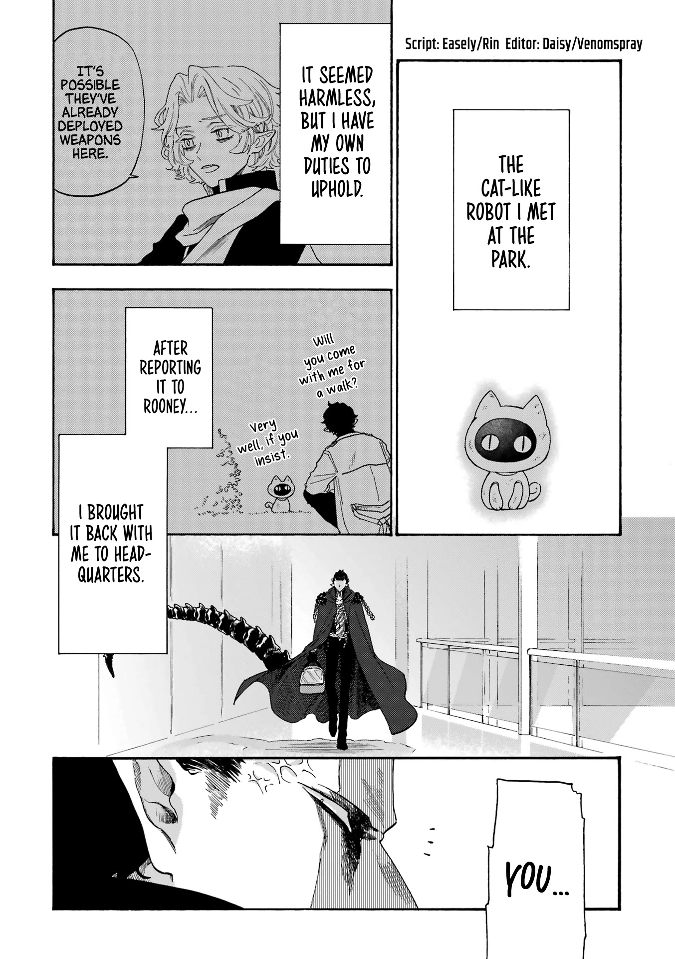 Mr. Villain's Day Off Chapter 49 page 3 - Chapter 49: The Evil Organization and the Cat Robot