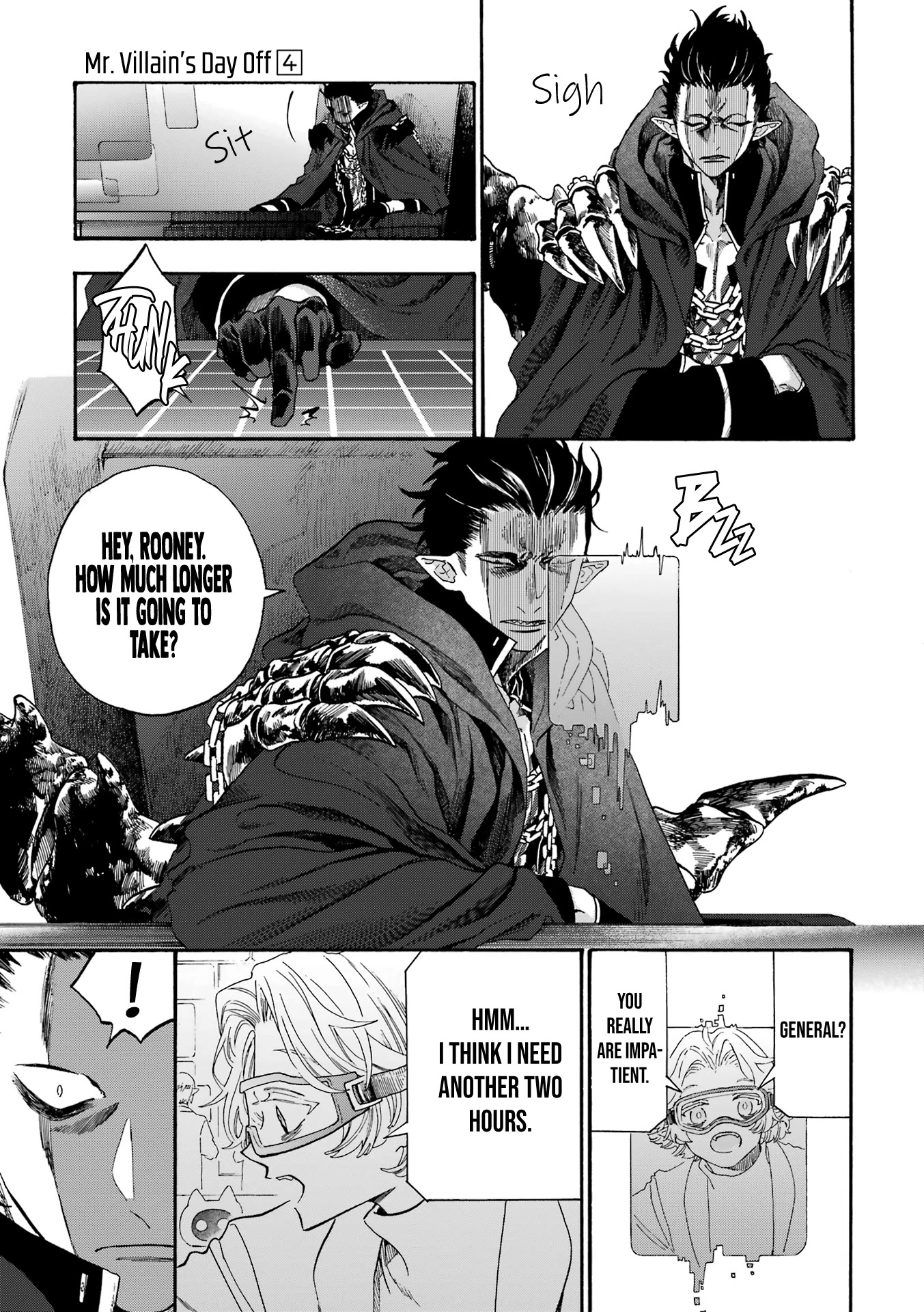 Mr. Villain's Day Off Chapter 49 page 8 - Chapter 49: The Evil Organization and the Cat Robot