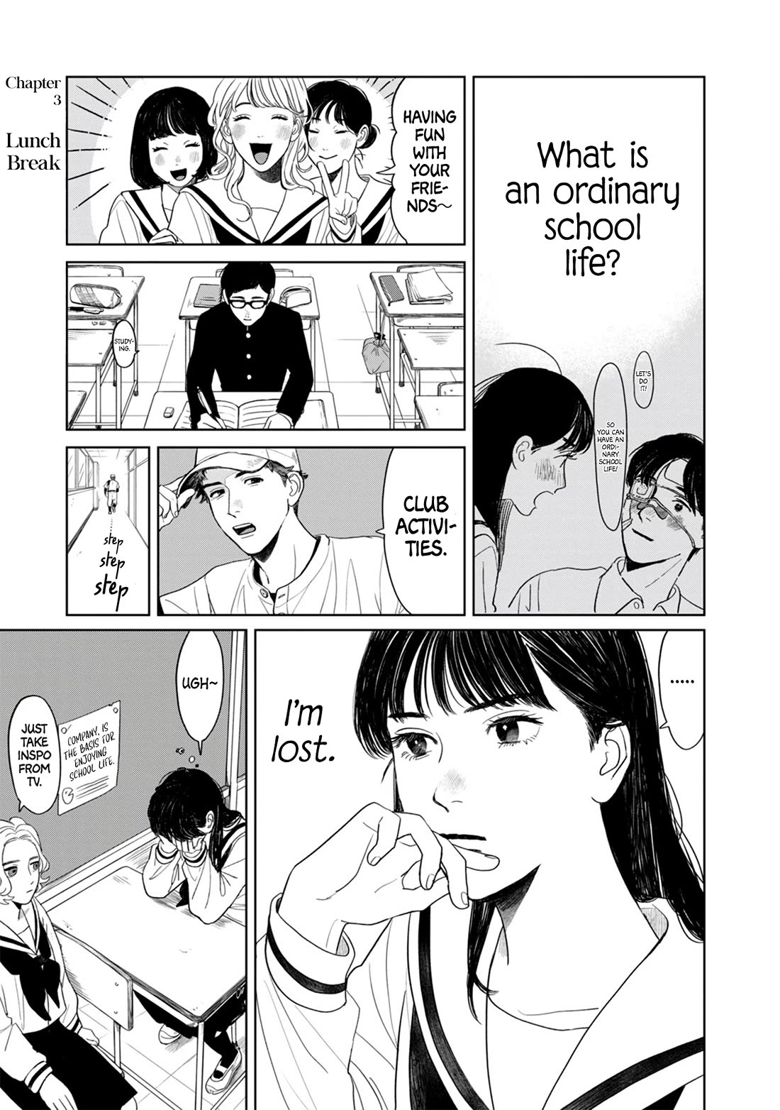 Mr. Yano's Ordinary Days Chapter 3 page 1 - Chapter 3: Lunch Break