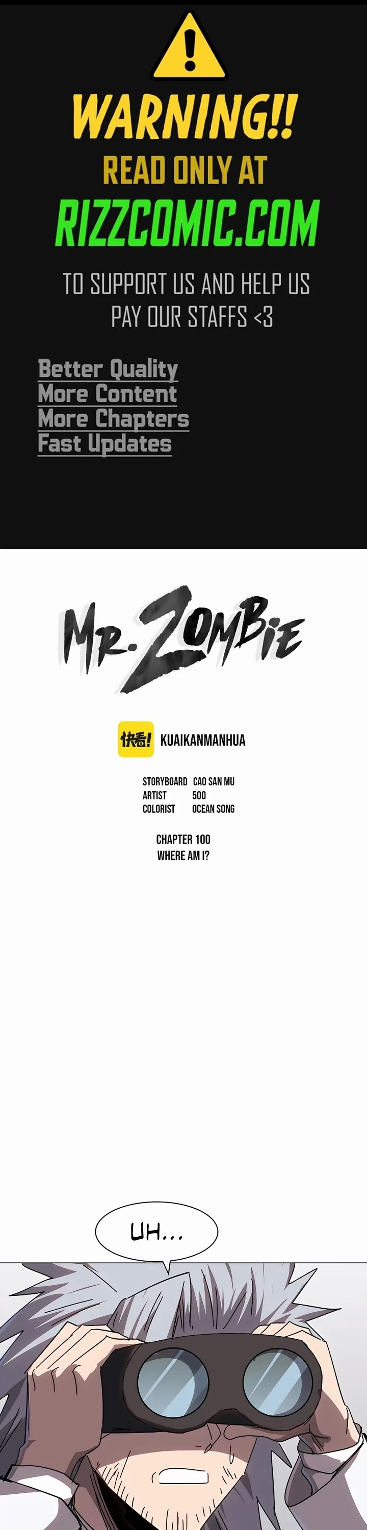 Mr. Zombie Chapter 100 page 1 - Chapter 100