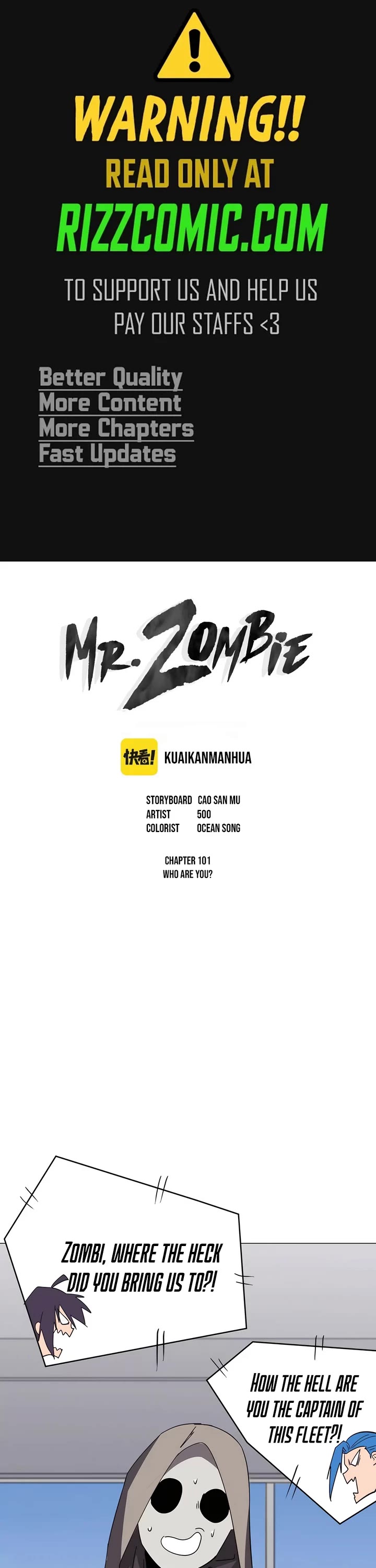 Mr. Zombie Chapter 101 page 1 - Chapter 101