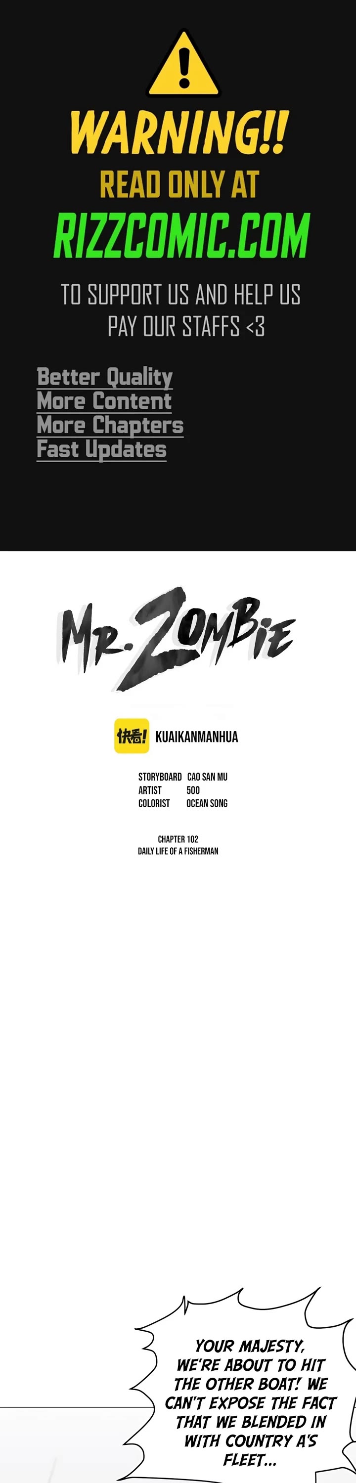 Mr. Zombie Chapter 102 page 1 - Chapter 102