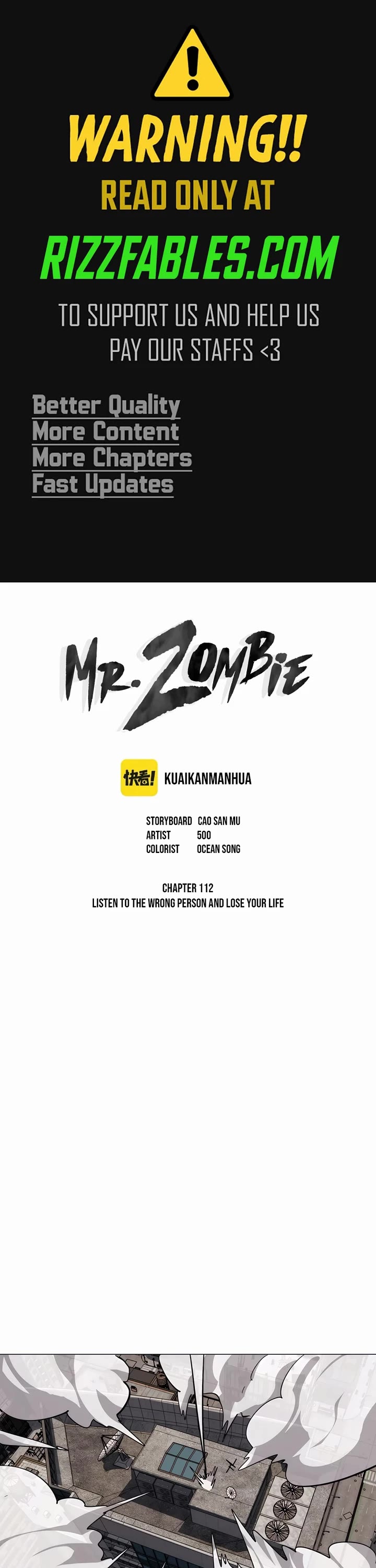 Mr. Zombie Chapter 112 page 1 - Chapter 112