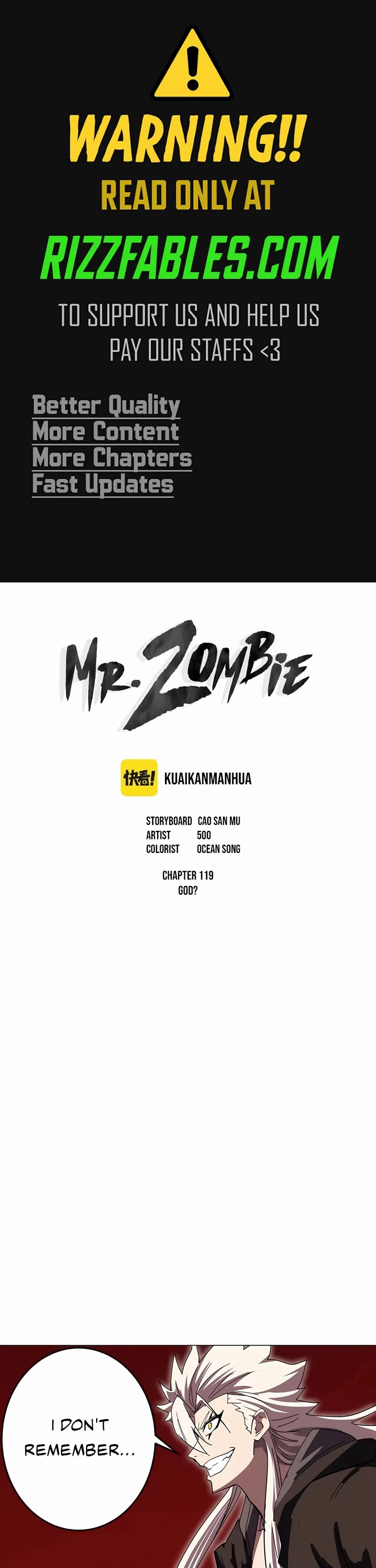 Mr. Zombie Chapter 119 page 1 - Chapter 119