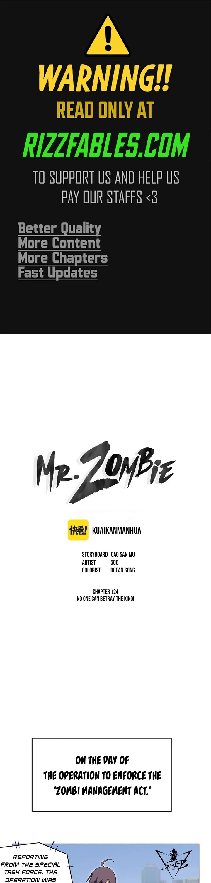 Mr. Zombie Chapter 124 page 1 - Chapter 124