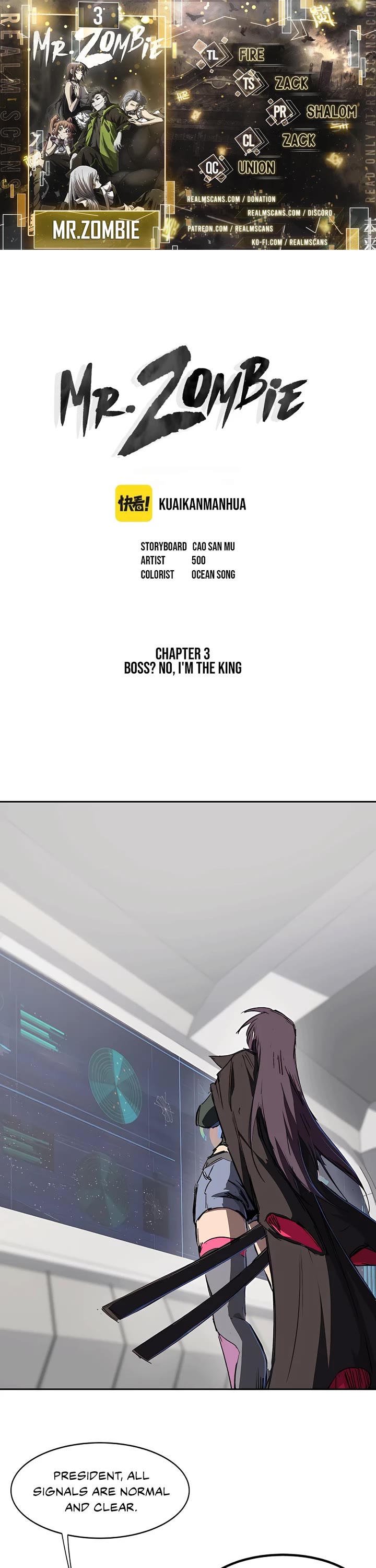 Mr. Zombie Chapter 3 page 1 - Chapter 3
