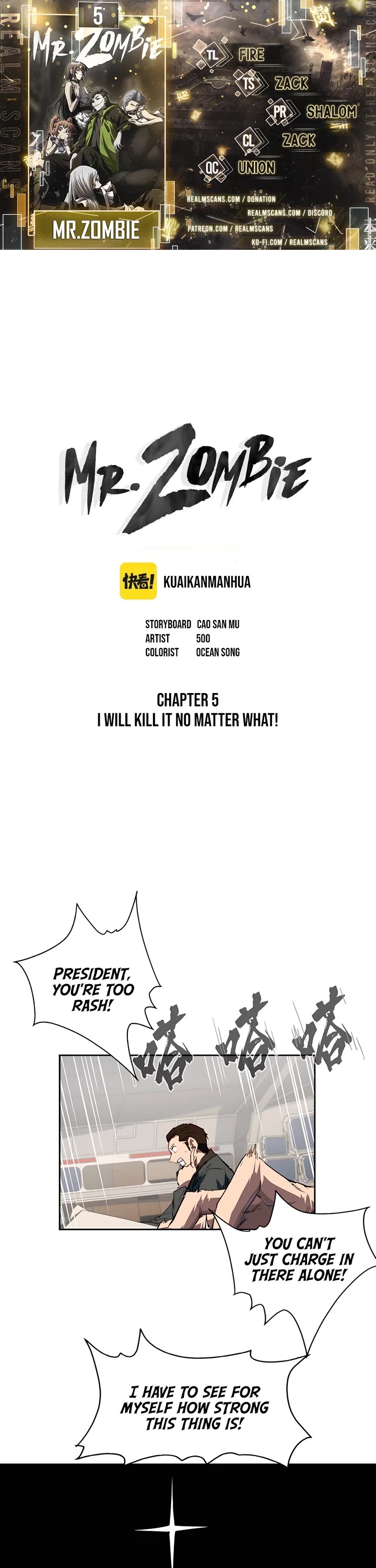 Mr. Zombie Chapter 5 page 1 - Chapter 5