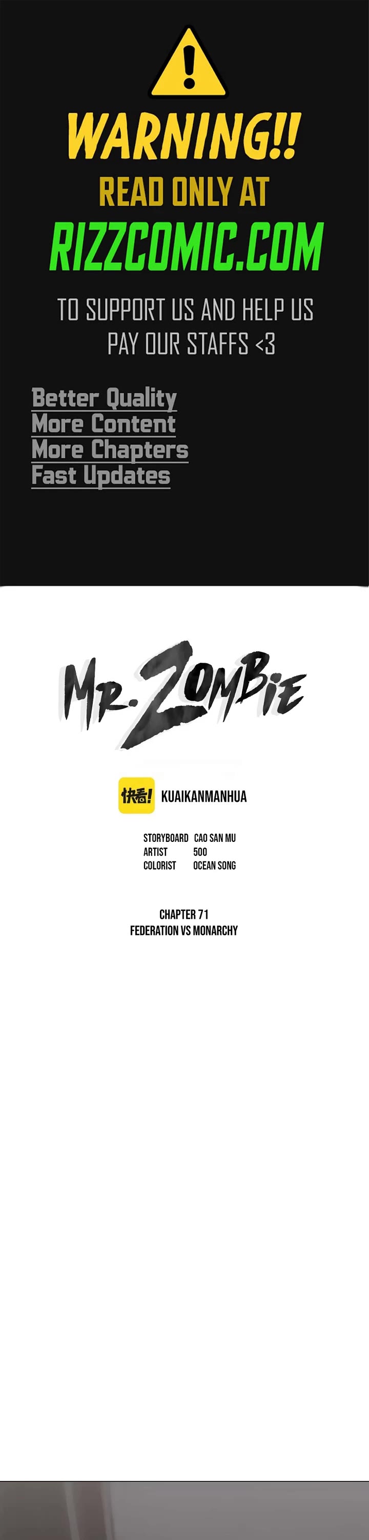 Mr. Zombie Chapter 71 page 1 - Chapter 71